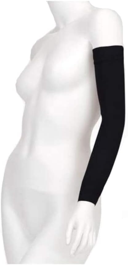 Juzo Soft 2001 20-30mmhg Max Armsleeve with Silicone Top Band for Women,Black,2 (II) MAX