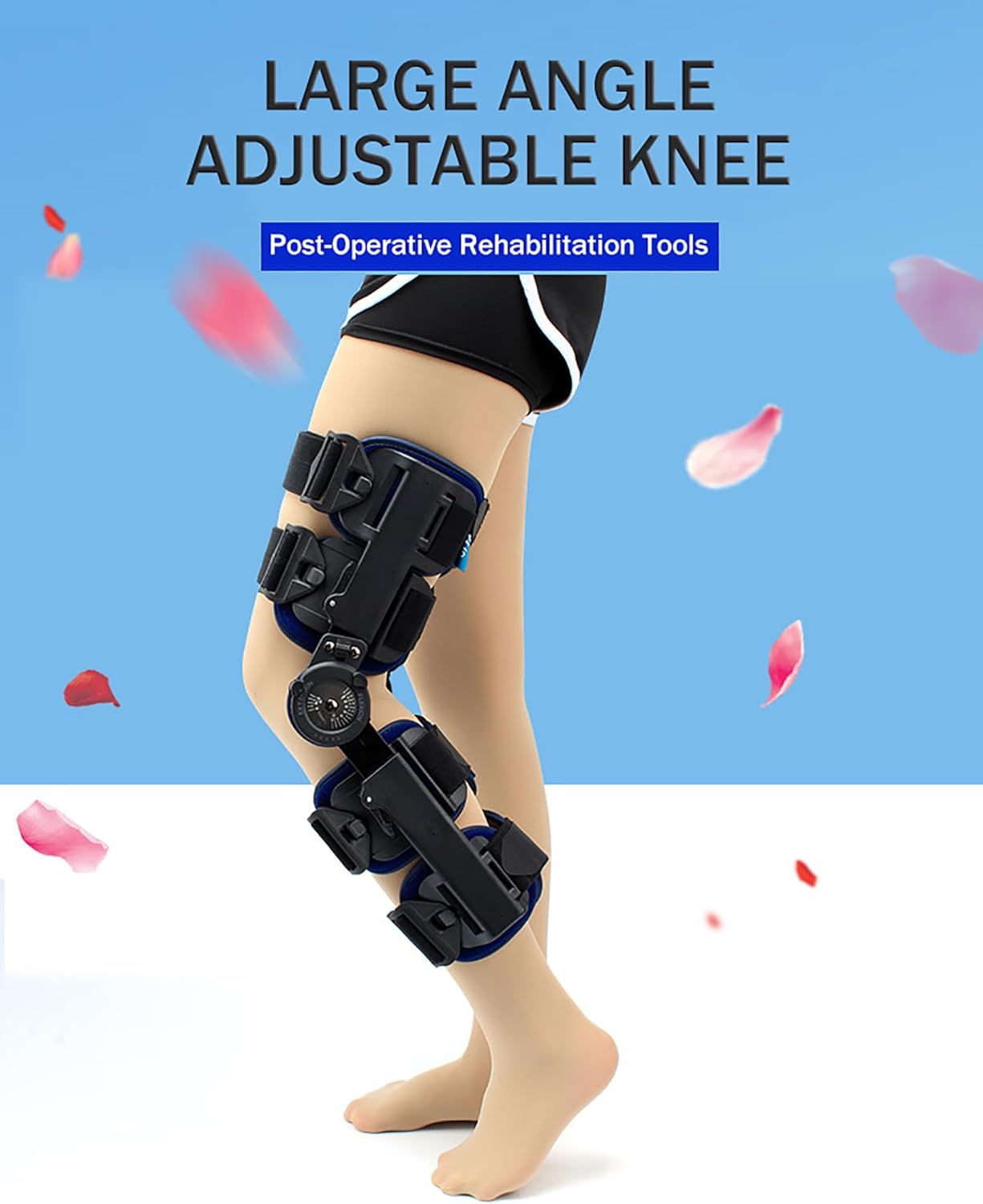 Knee Support, Oa Knee Brace, ROM Knee Knee Immobilizer for Arthritis, Osteoarthritis, Post Op, Meniscus Tear, Length Adjustable,