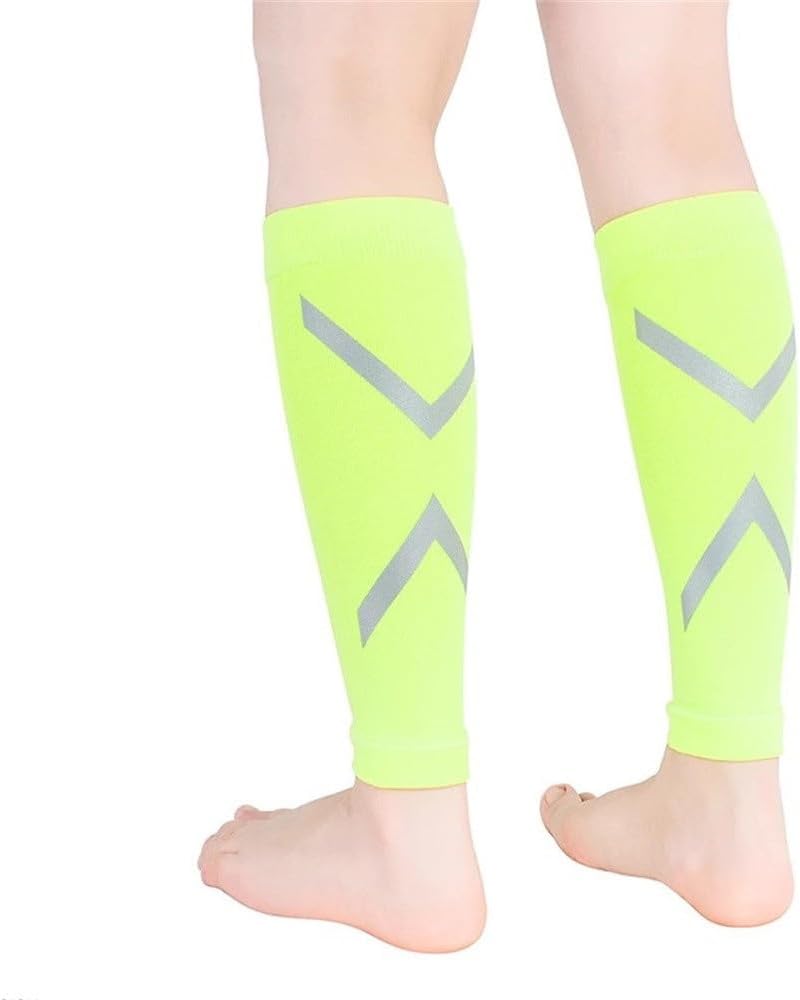 Calf Support Brace Compression Socks Running Cycling, Fitness Socks Pressure Sports(Green,Large)