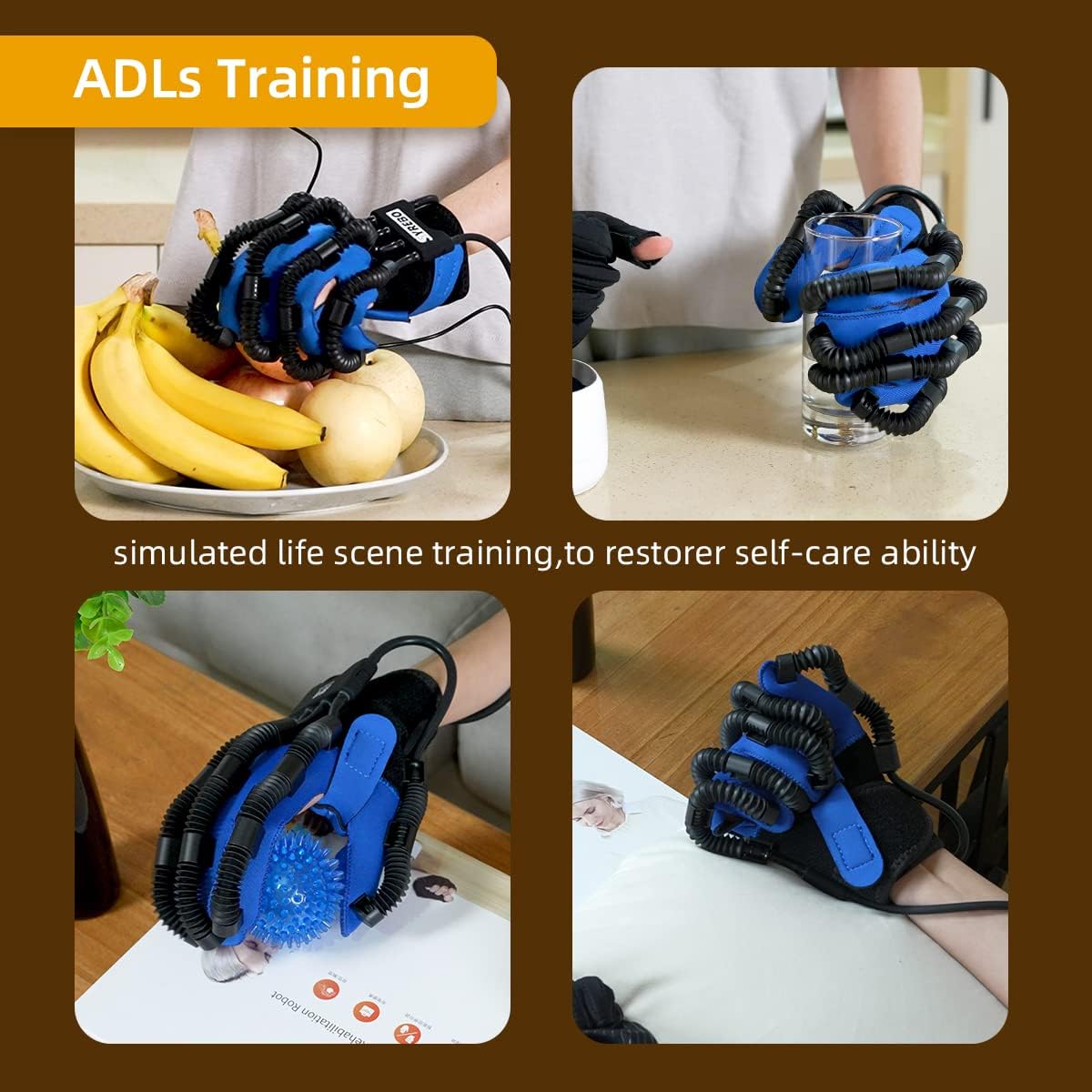 Hand Rehabilitation Robot Gloves, E10 Model Self Training Finger Rehabilitation Device, Hand Stroke Recovery Equipment