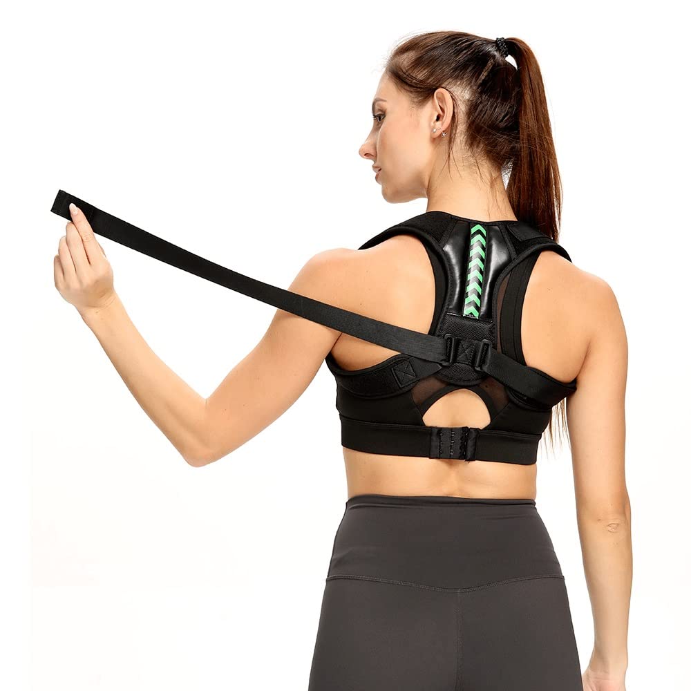 Unisex Adjustable Posture Corrector, Upper Back Brace Clavicle Support for Providing Relief From Neck Back & Shoulder(S for weight 30-50KG)