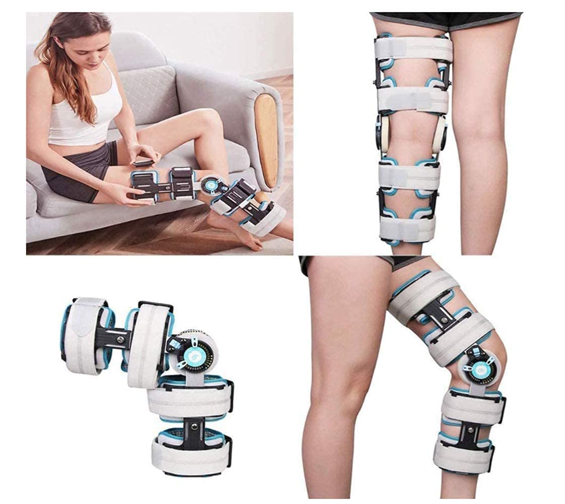 Adjustable Knee Brace Hinged Leg - Breathable Hinged Knee Brace Knee Splint Injury - Orthosis Stabilizer Hinged Immobilizer for Knee(