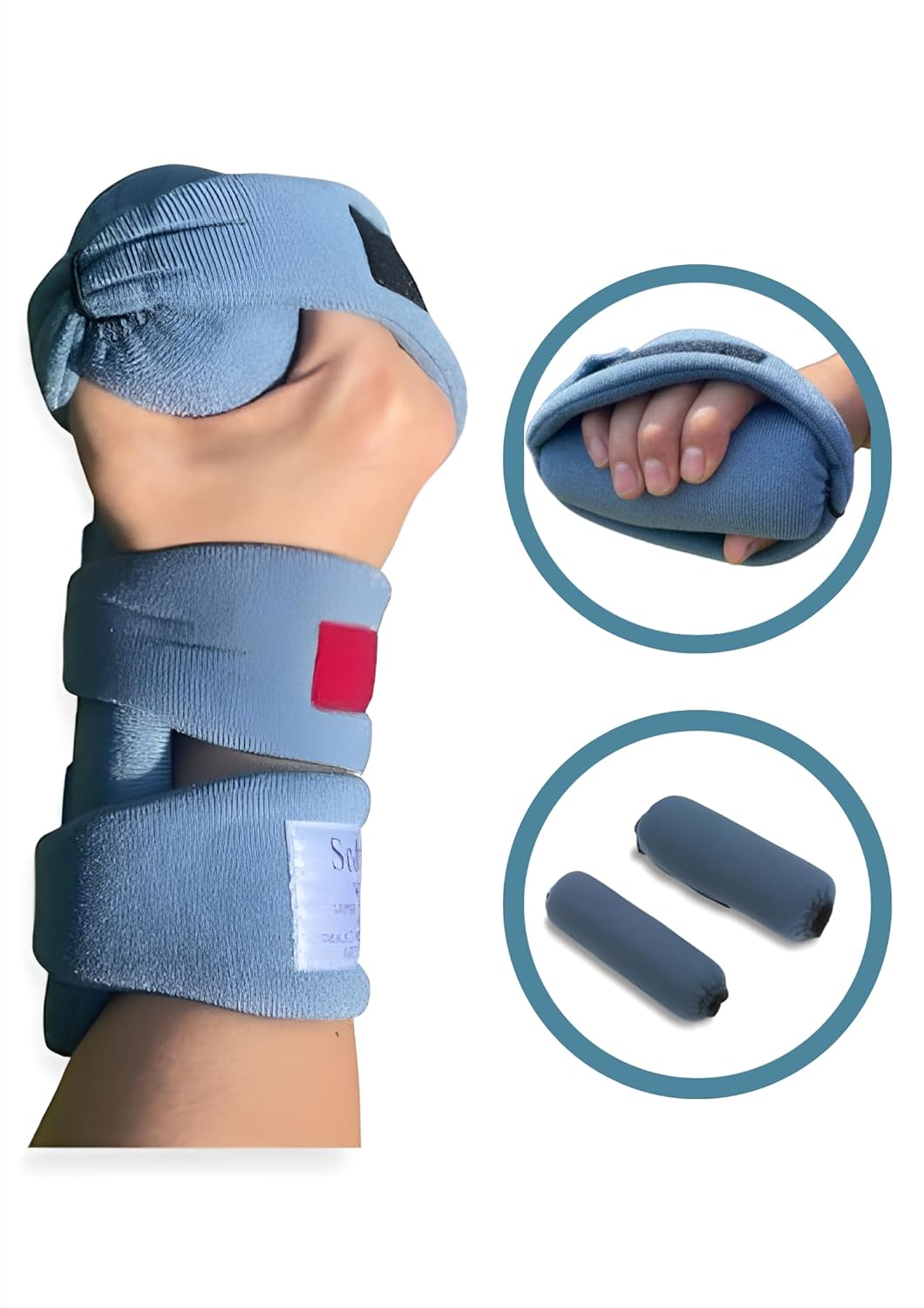 WHFO Grip Orthosis – Wrist, Hand, Finger Support for Arthritis, Contractures, Deviation – Lightweight, Durable, Bend-to-Fit, Static and Progressive Extension Therapy – Color Coded Straps. Large Right