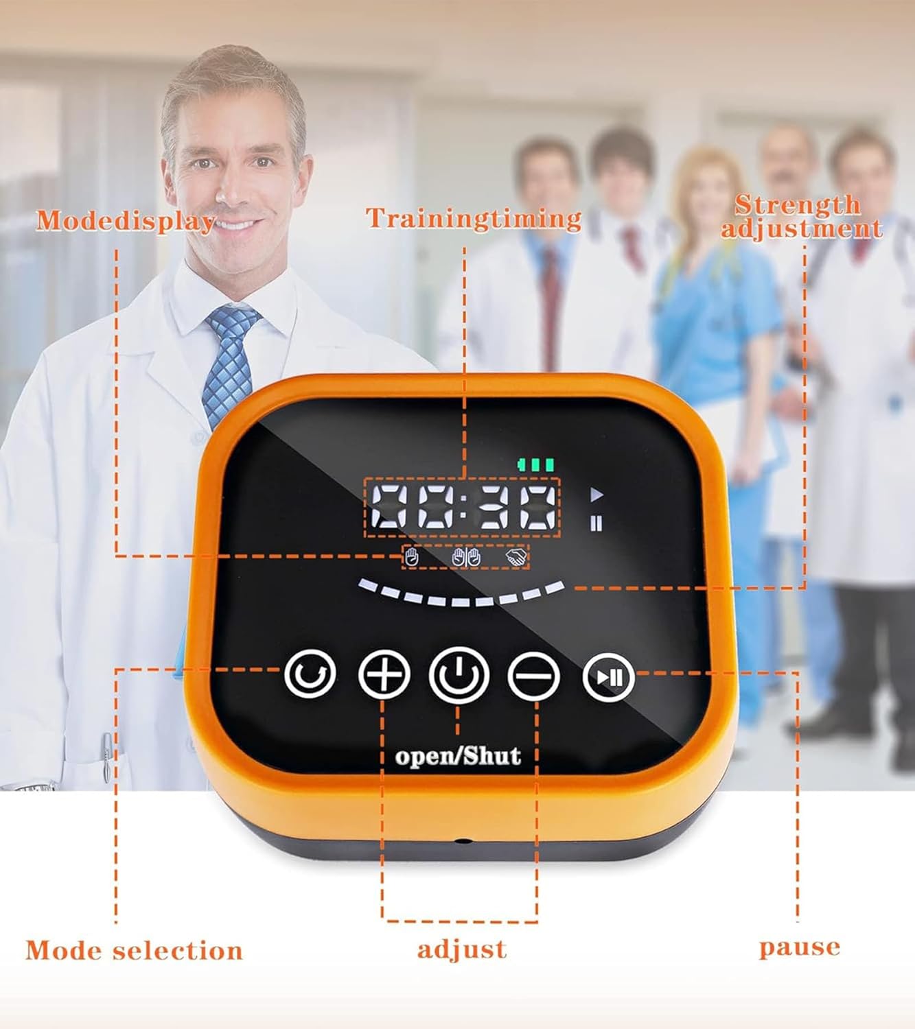 Stroke Recovery Equipment, Rehabilitation Robot Gloves, Bionic Hand Structure Exercise Strength Can Be Adjusted Rehabilitation Equipment for Senior & Arthritis Relieve Wrist Pain (Right XL)