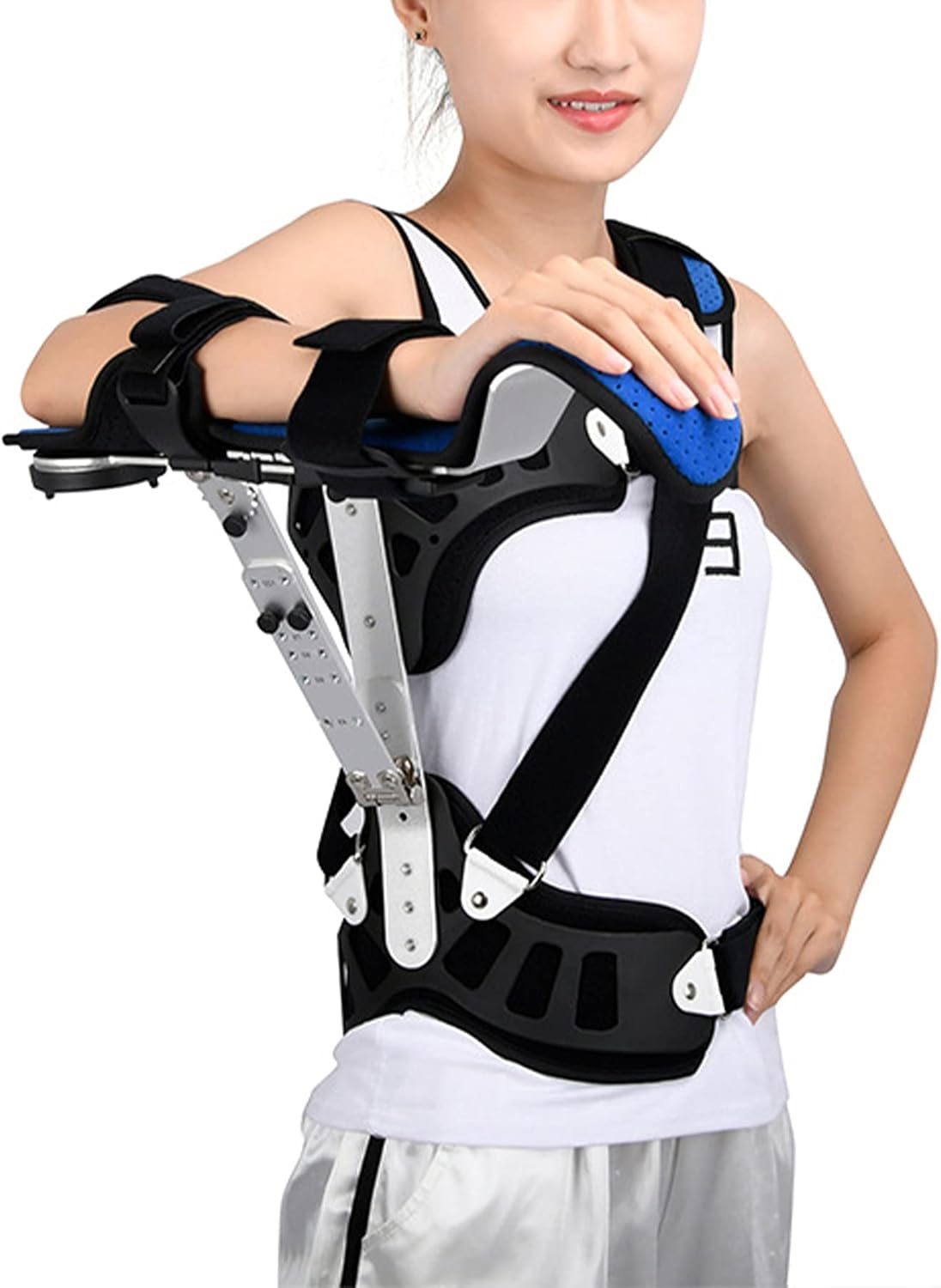 Shoulder Abduction Sling for Rotator Cuff Surgery Torn Rotator Cuff Sublexion Dislocated Broken ​arm Immobilizer for Injury Support Soft Comfortable Arm Sling Immobilizer,Right
