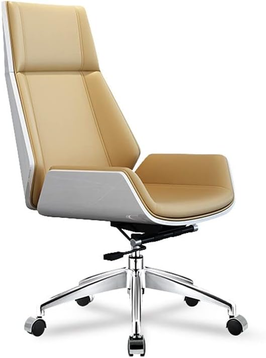 Posture Ergonomic Pu Leather,Managerial Computer Desk Chair Flip Up Armrest Big Tall Modern Executive Chair and Computer Desk Chair Supports Up to 400 Pounds,Bonded Leath,C