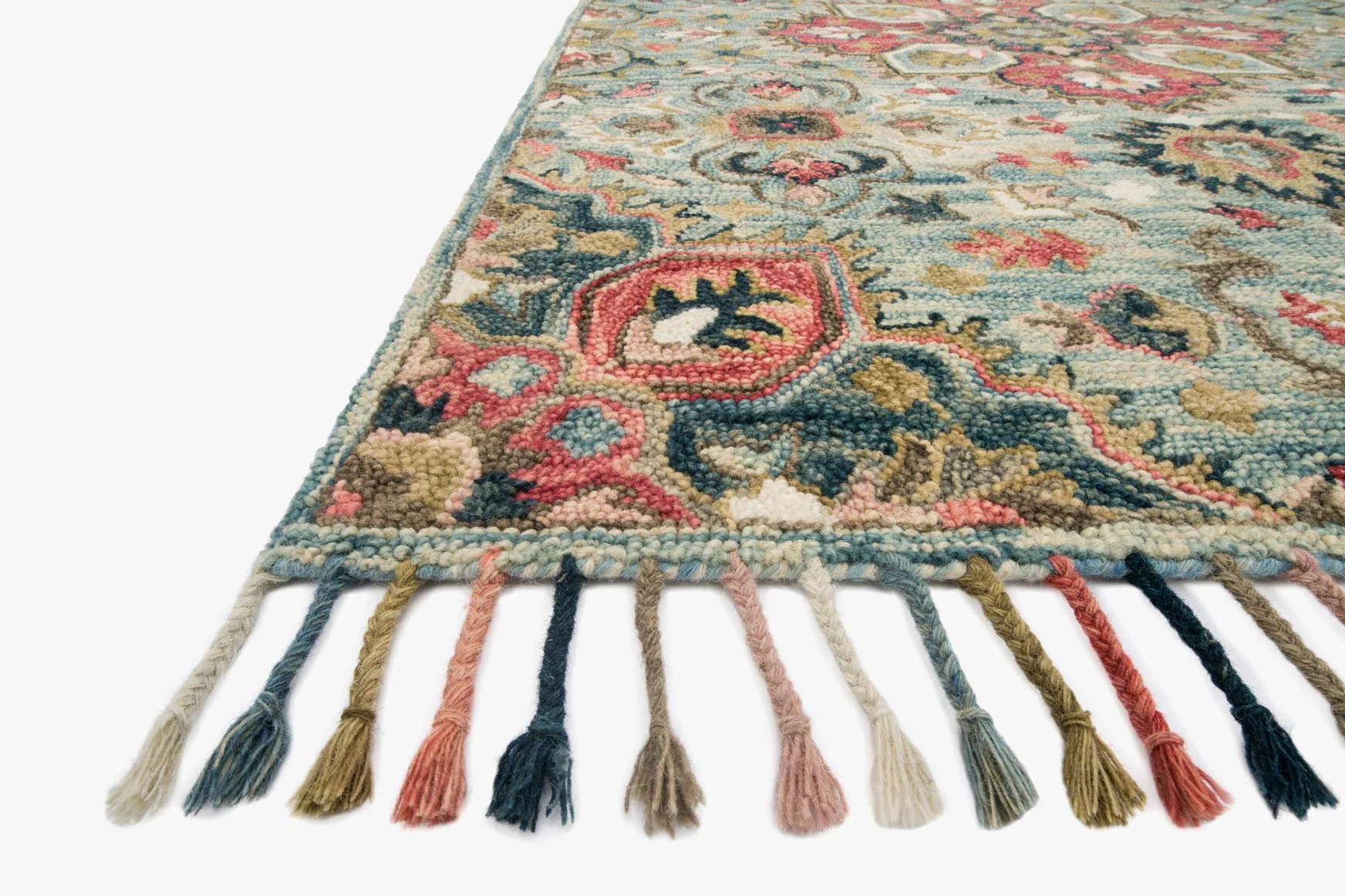 Loloi Zharah Collection - Transitional Hooked Rug in Light Blue (ZR-13)