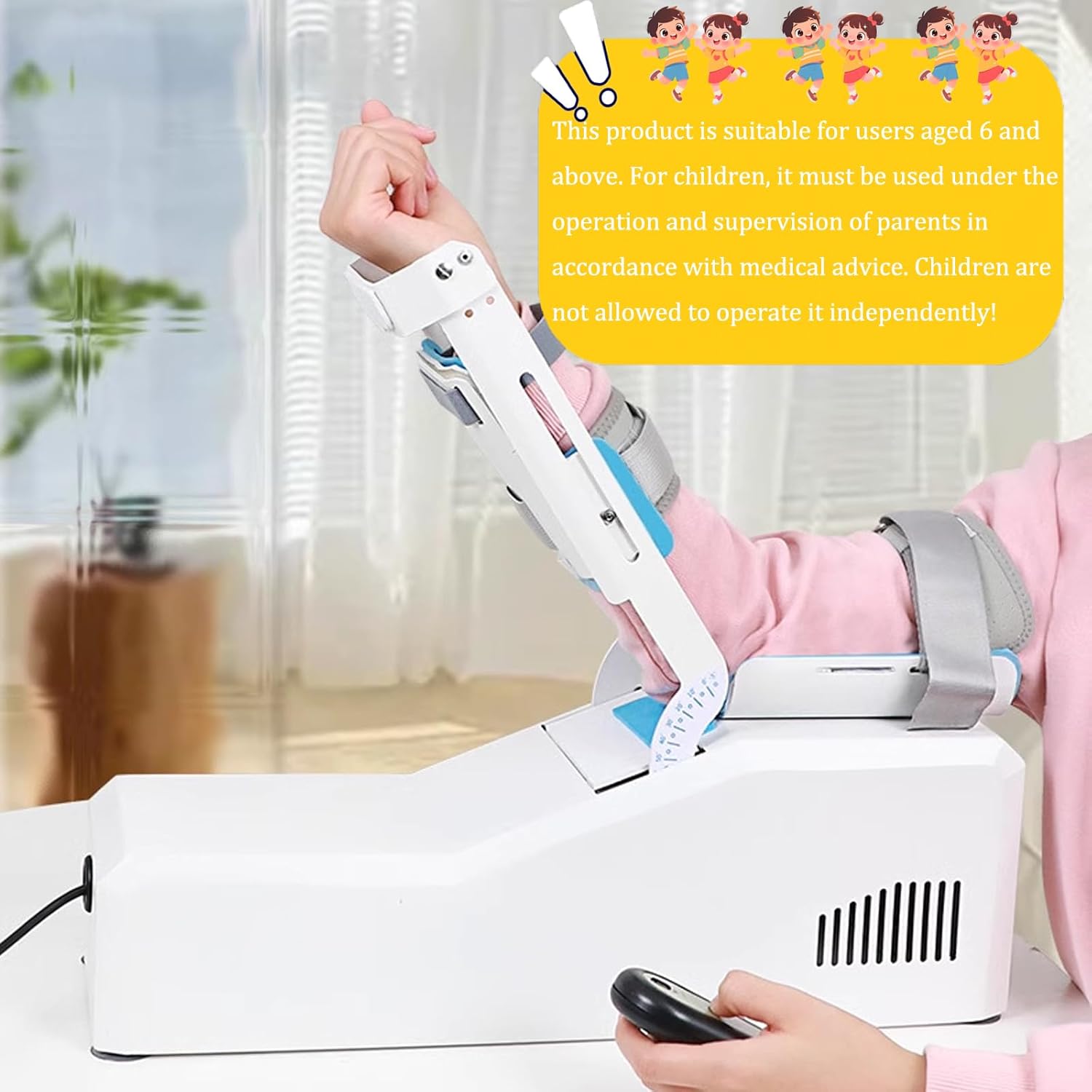 Electric Elbow Joint Rehabilitation Trainer, -5~145° Full-Angle Exercise, Brace Elbow Joint Rehabilitation Device, Arm Rehabilitation Device, Elbow and Arm Exerciser, for Home Use