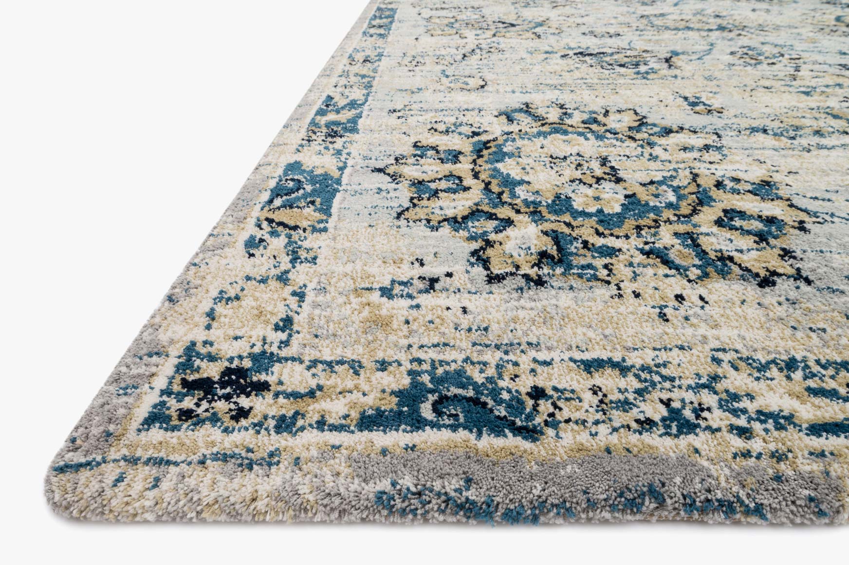 Loloi Torrance Collection - Transitional Power Loomed Rug in Grey & Navy (TC-05)