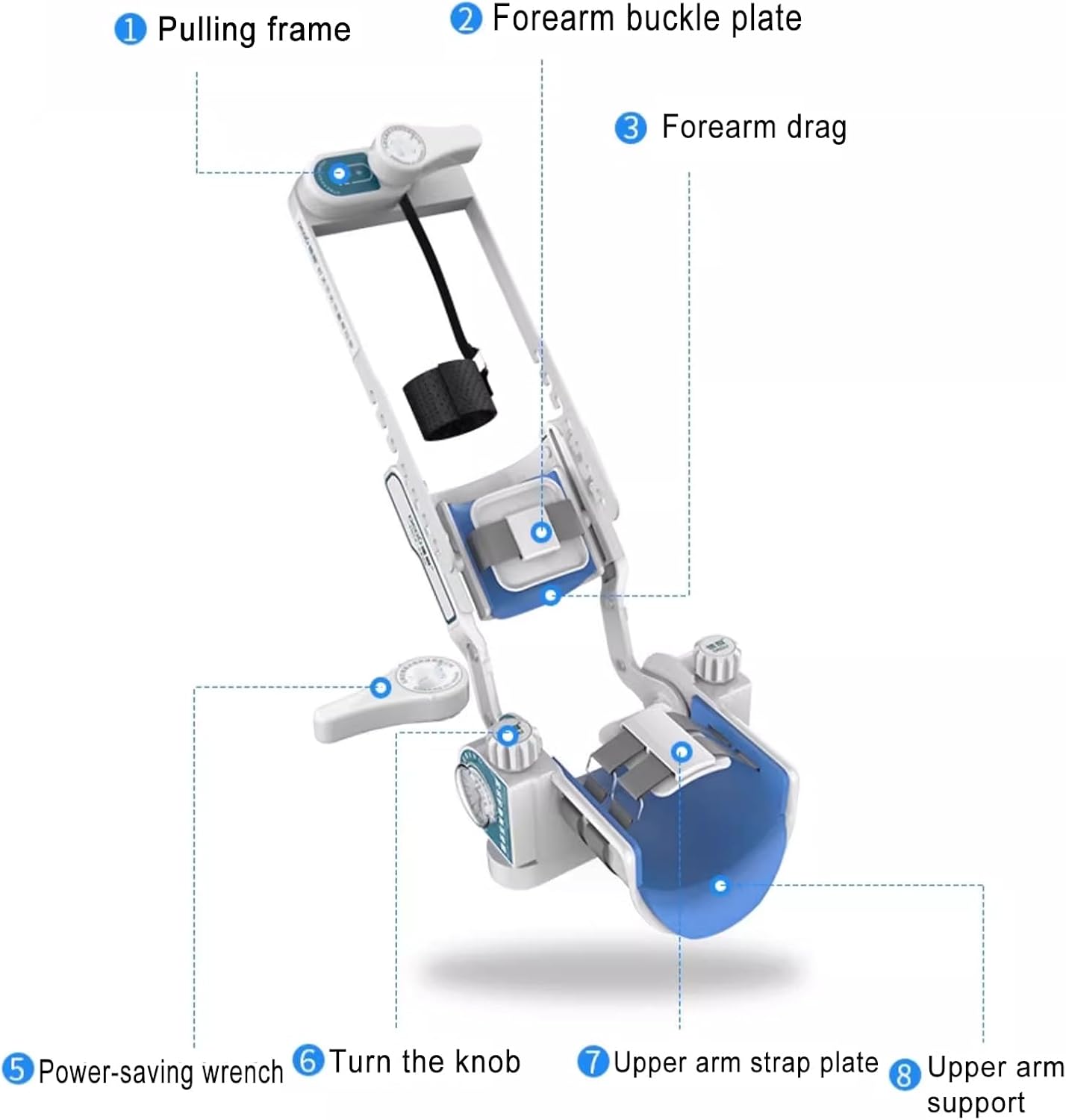 Elbow Brace Arm Exerciser, Manual Elbow Stretching Trainer Arm Exerciser, -15~150° Flexion and Extension Full Angle Training, for Wrist Elbow Joint Injuries Recovery