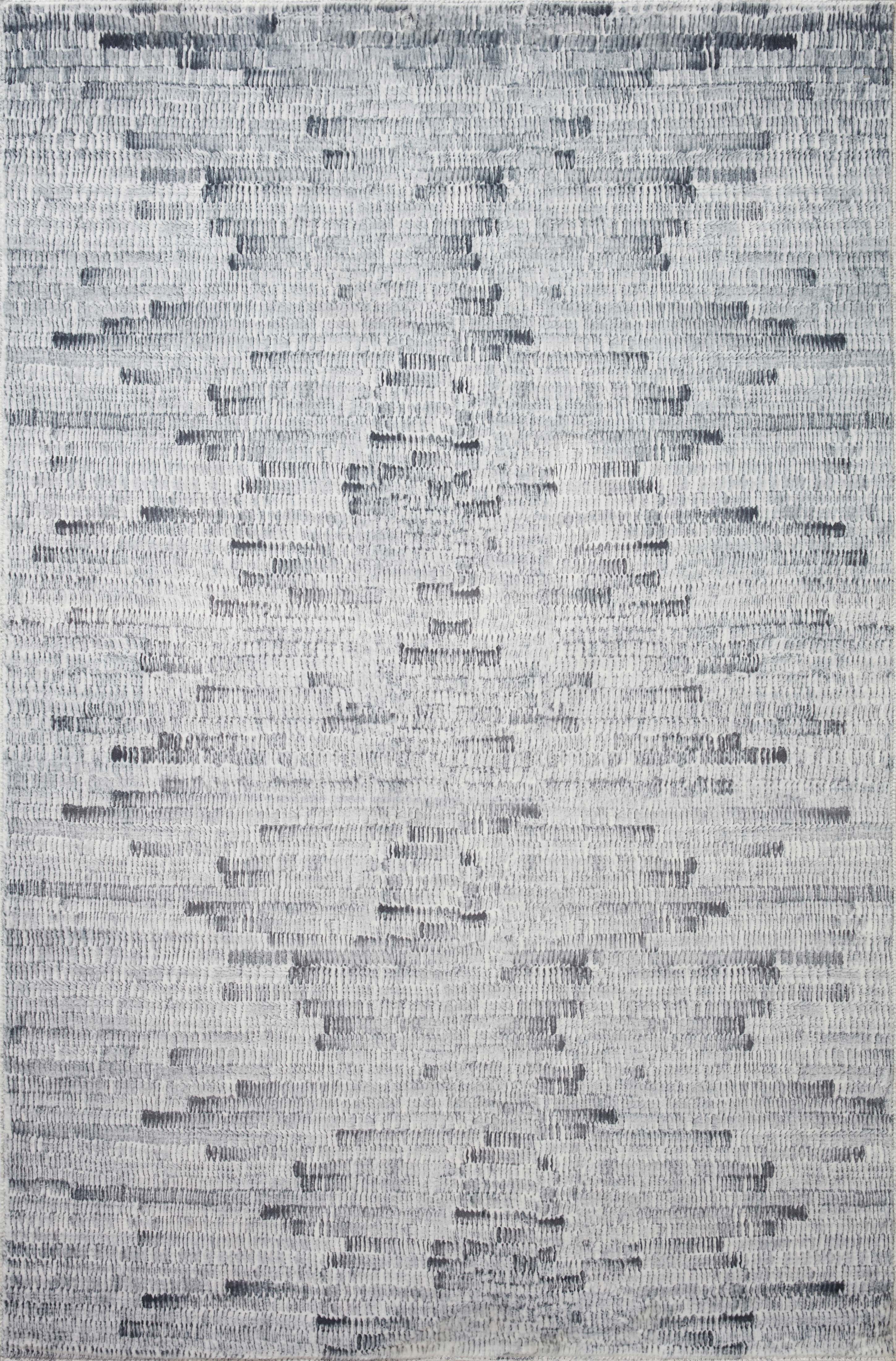 Loloi II Contemporary Pisolino Polyester Pile Power Loomed Rug in Silver, White (JOE-05)