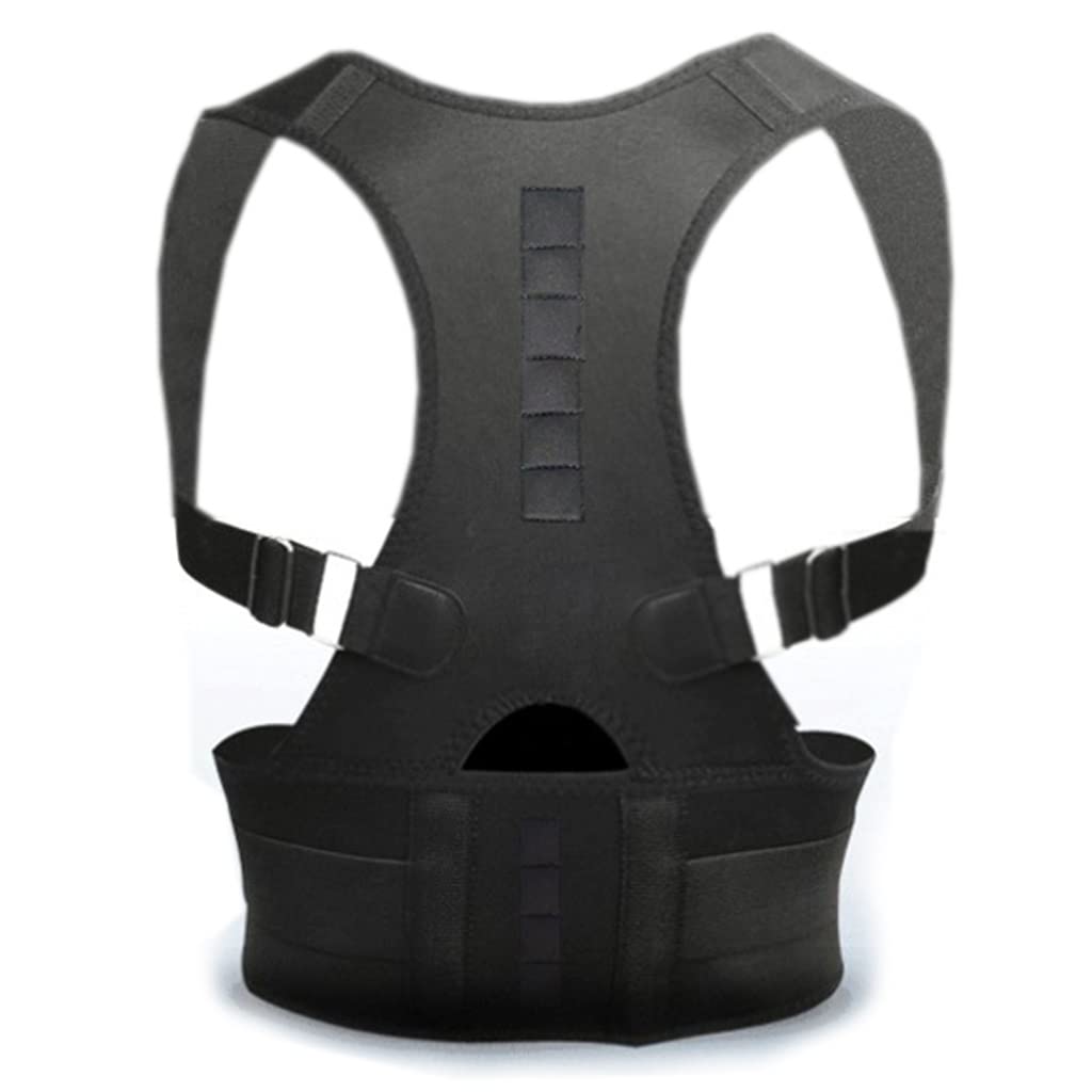 Women Men Orthopedic Corrector Back Support Shoulder Corset Back Brace Support Posture Correction Belt(L code)