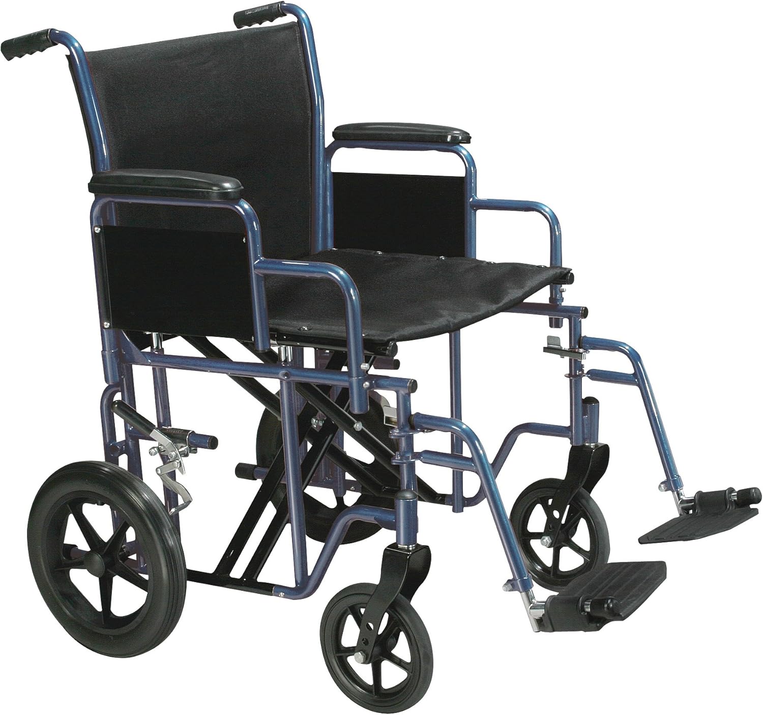 Drive Medical BTR20-B Bariatric Heavy Duty Transport Wheelchair, Blue