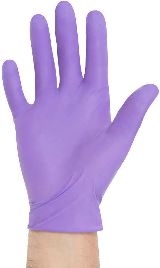 HALYARD Purple Nitrile Exam Gloves, Ambidextrous, Nitrile, XL, Purple 55084 (Case of 900)