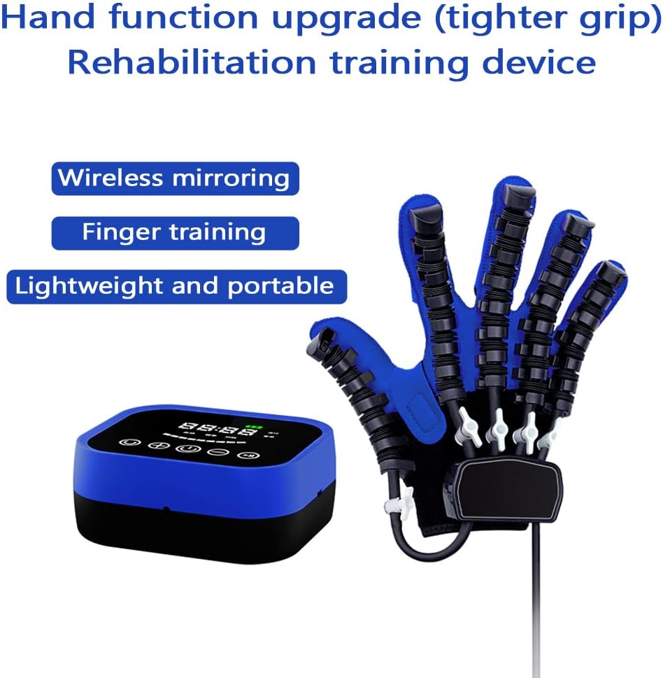 Finger and Hand Function Rehabilitation Trainer Robot Rehabilitation Gloves Right Rehabilitation Exercise Equipment for Arthritis Stroke Hemiplegia Patients (Right Hand -M)