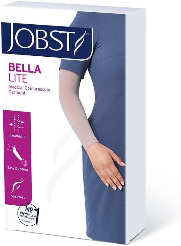 JOBST Bella Lite Arm Sleeve with Silicone Dot Band 20-30 mmHg, Beige - Choose Your Size