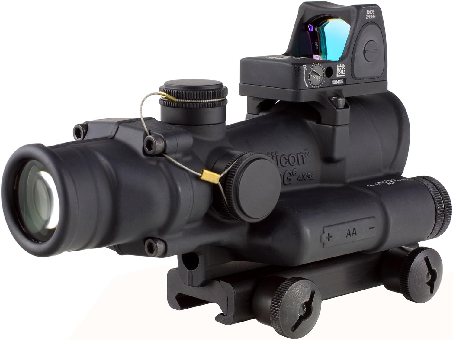Trijicon 4x32mm ACOG Red LED Illuminated Adj .223 Crosshair Reticle TA51 Mount Red Dot Sight Black Optics