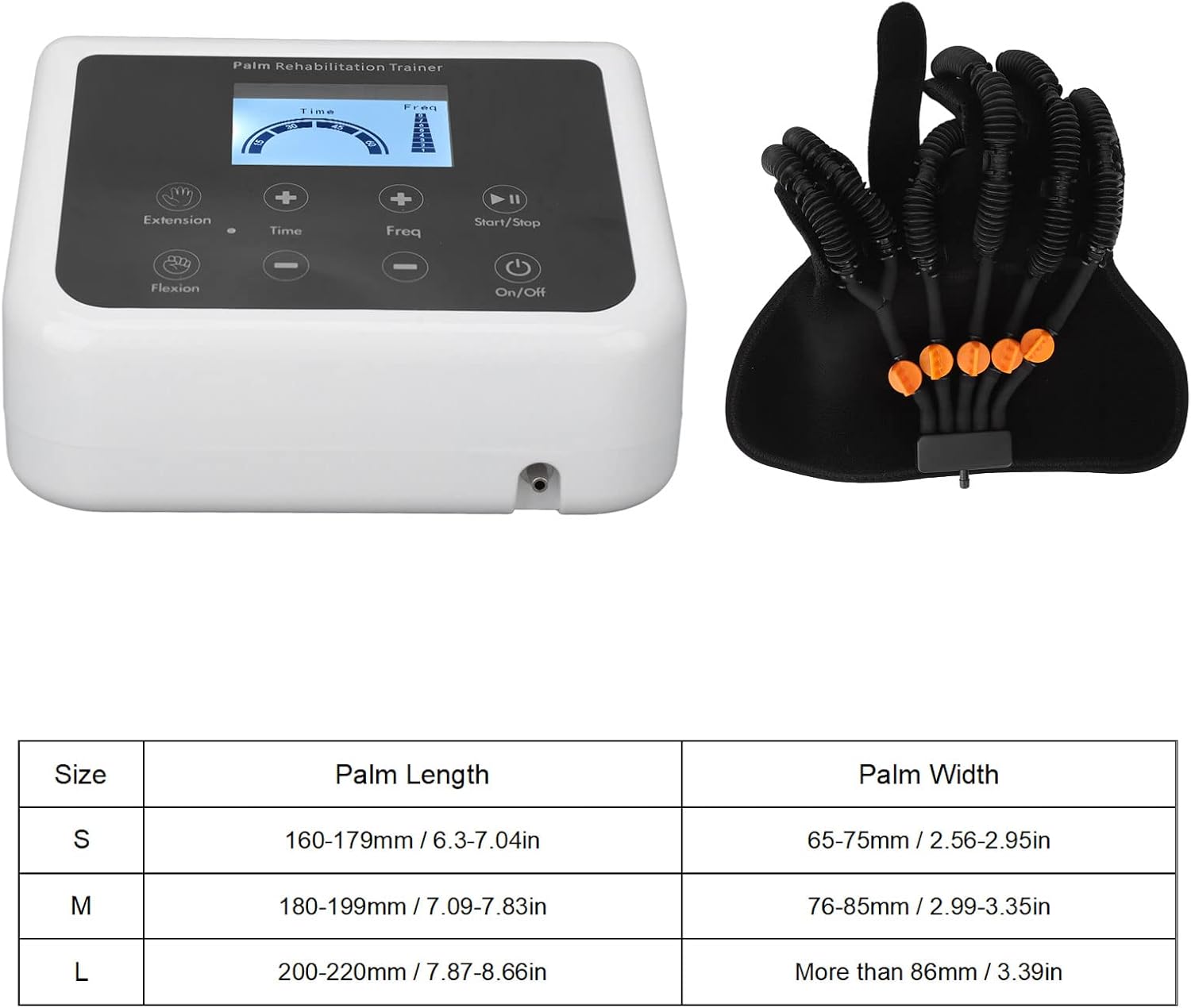 Training Stroke Hand Splint, Rehabilitation Robot Gloves Right Side Multiple Modes Easy Use for Home Hospital (S)
