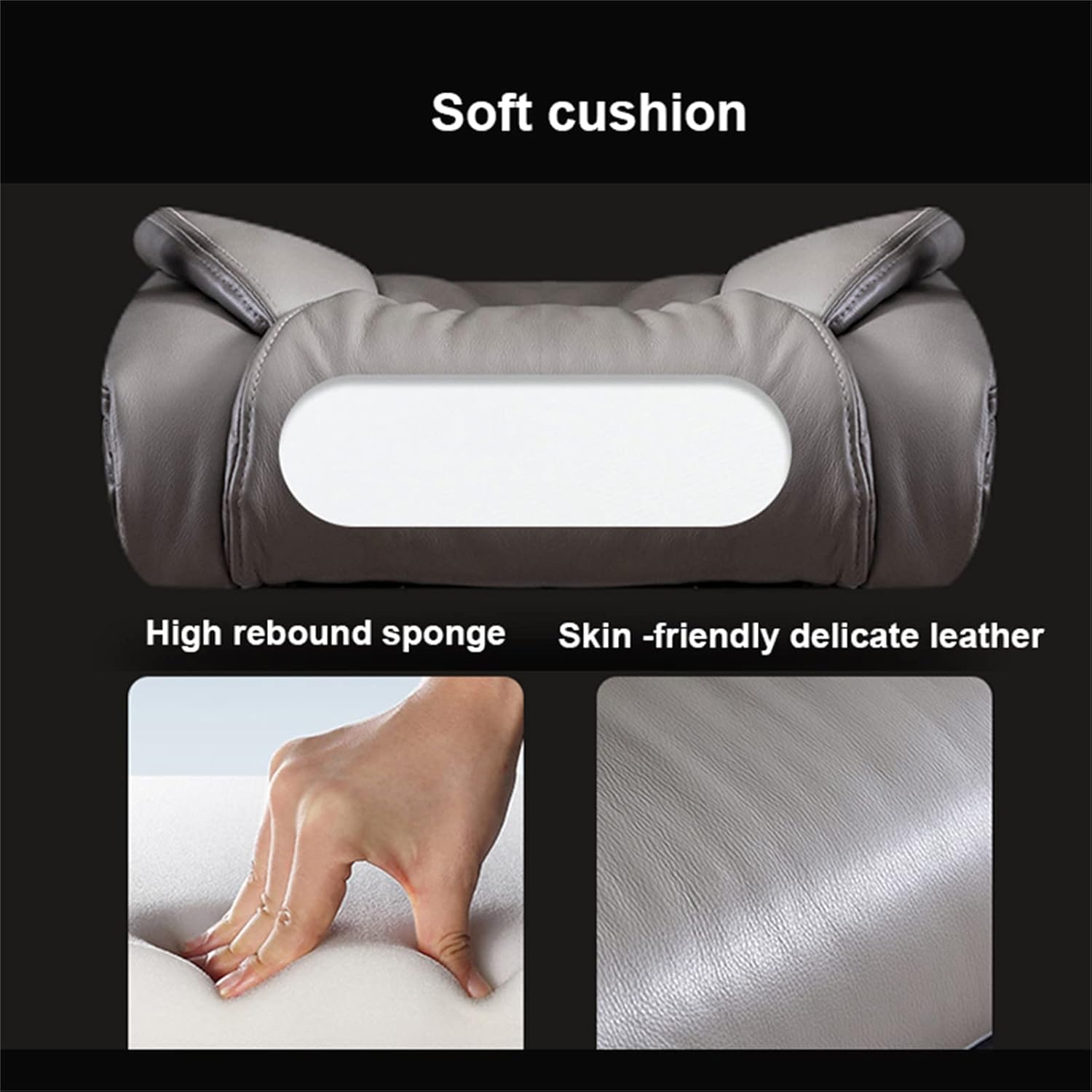 Home Office Chair,Swivel Chair,Computer Desk Chair,Adjustable Executive Leather Chair with Armrest and Feet, Ergonomic High Back Cushion Lumbar Back Support,BlackKhaki-A