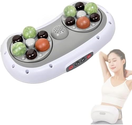 Electric Abdominal Muscle Stimulator, 12 Heads, 3 Heat & Speed Settings, Fat Burning & Kneading Device, Rechargeable, Ultimate Abs Workout Tool