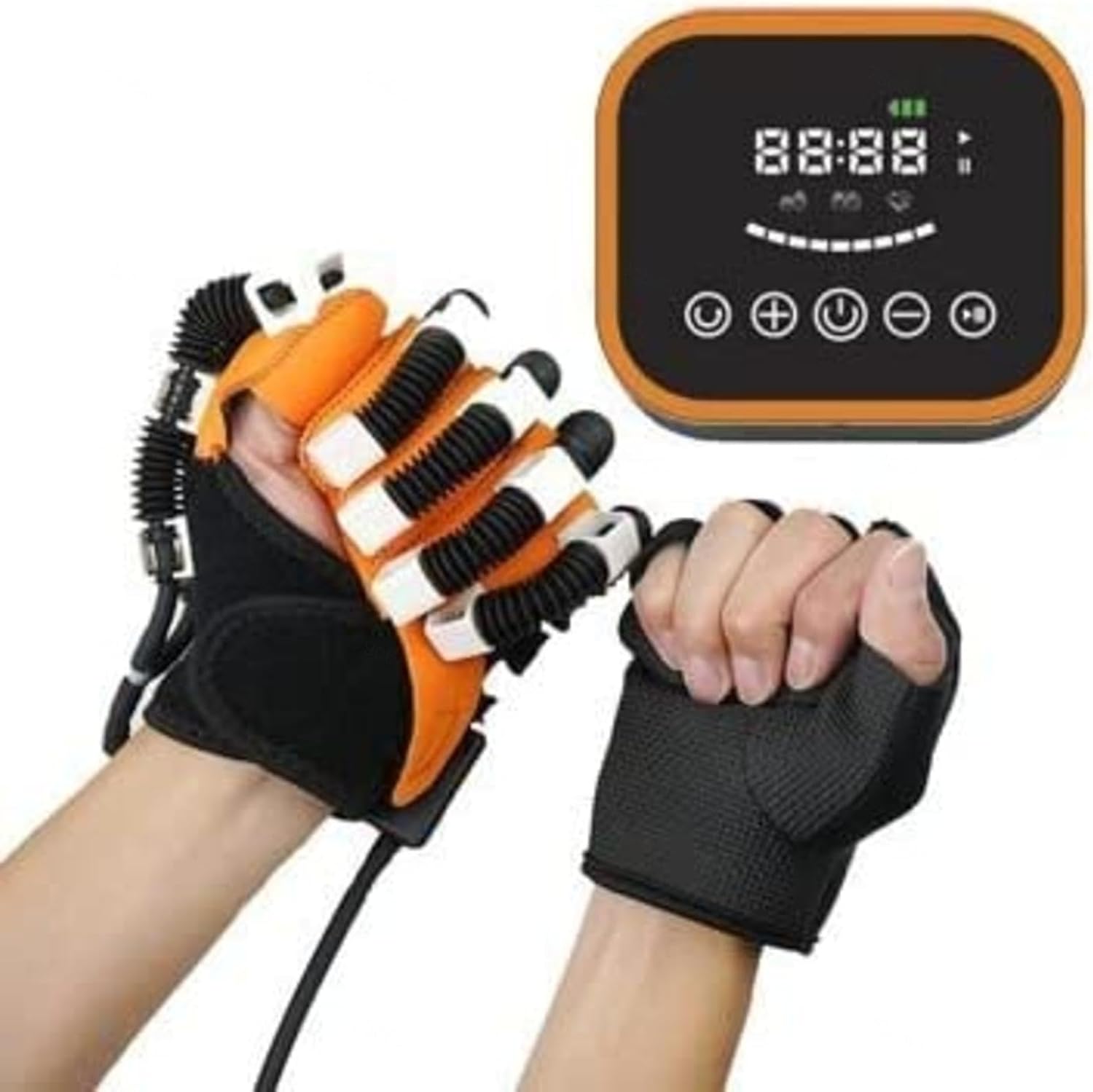 Rehabilitation Robot Gloves Protector Exoskeleton Manual Training with Hand Dysfunction Independently Rehabilitation Training,Left-XL
