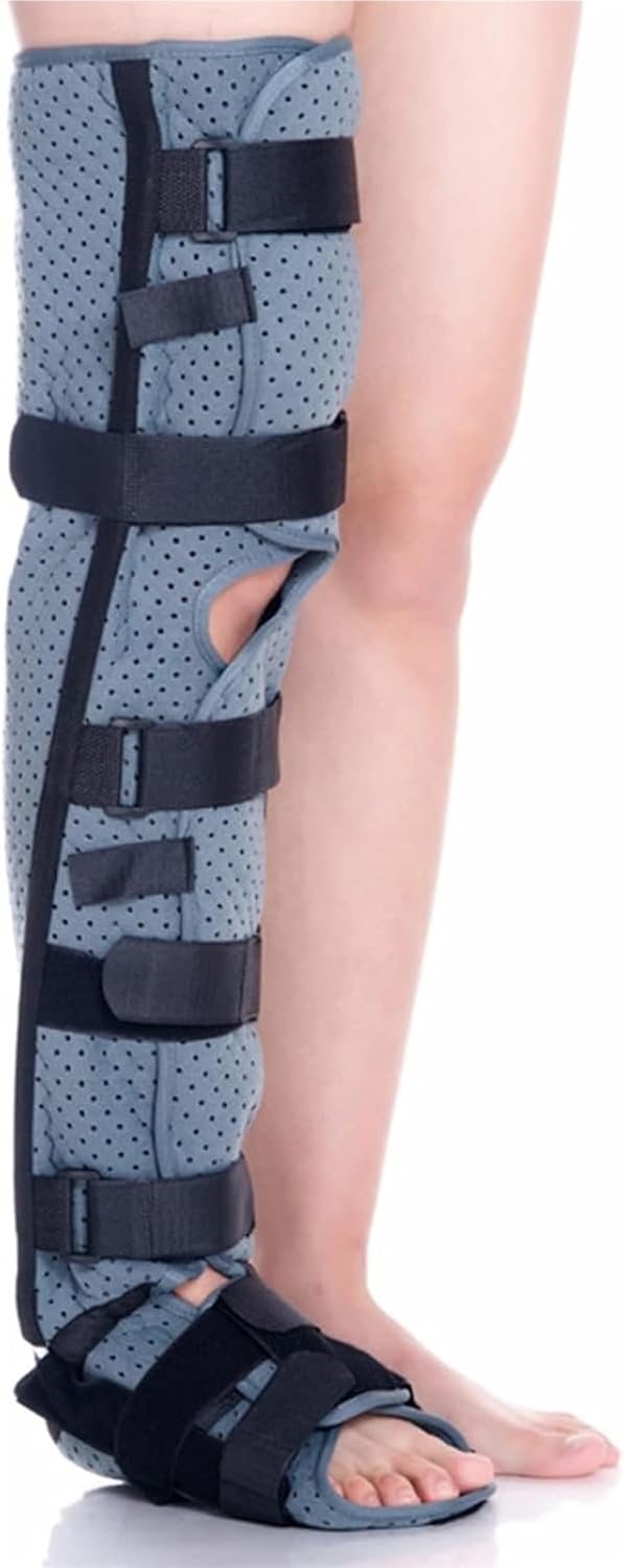 Knee and Leg immobilization Stabilizer, Knee Immobilizer Full Leg Brace, Breathable Lightweight Splint Orthopedic Guard Protector, for Post Surgery Recovery, Instability, ACL,MCL,Meniscus Tear, etc.(M