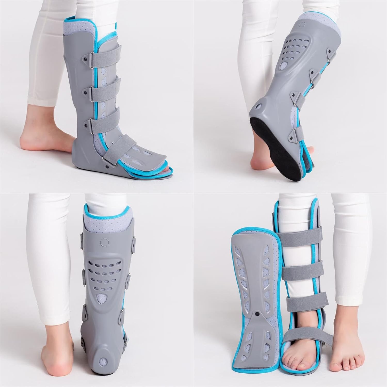 SFKLYU Foot Drop Corrector Ankle Brace Calf Fracture Fixing Support Brace Adjustable Front Baffle Foot Drop Correction for Ankle Foot Injuries Sprain Broken,Left