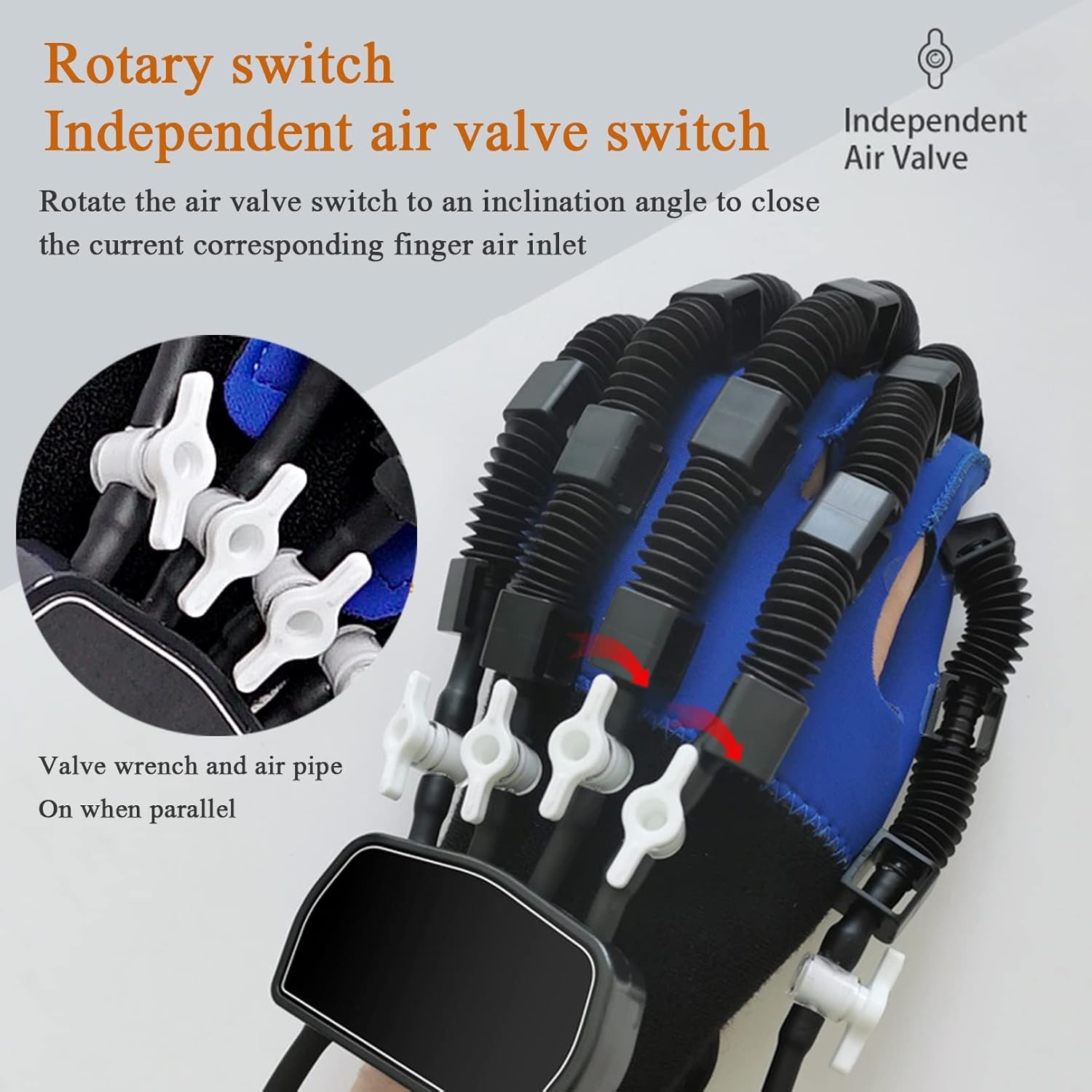 Self-Training Rehabilitation Robot Gloves Stroke Hand Splint Hemiplegia Patient Finger Straightening Brace Arthritis Training Orthosis (Color : Left Hand, Size : X-Small)