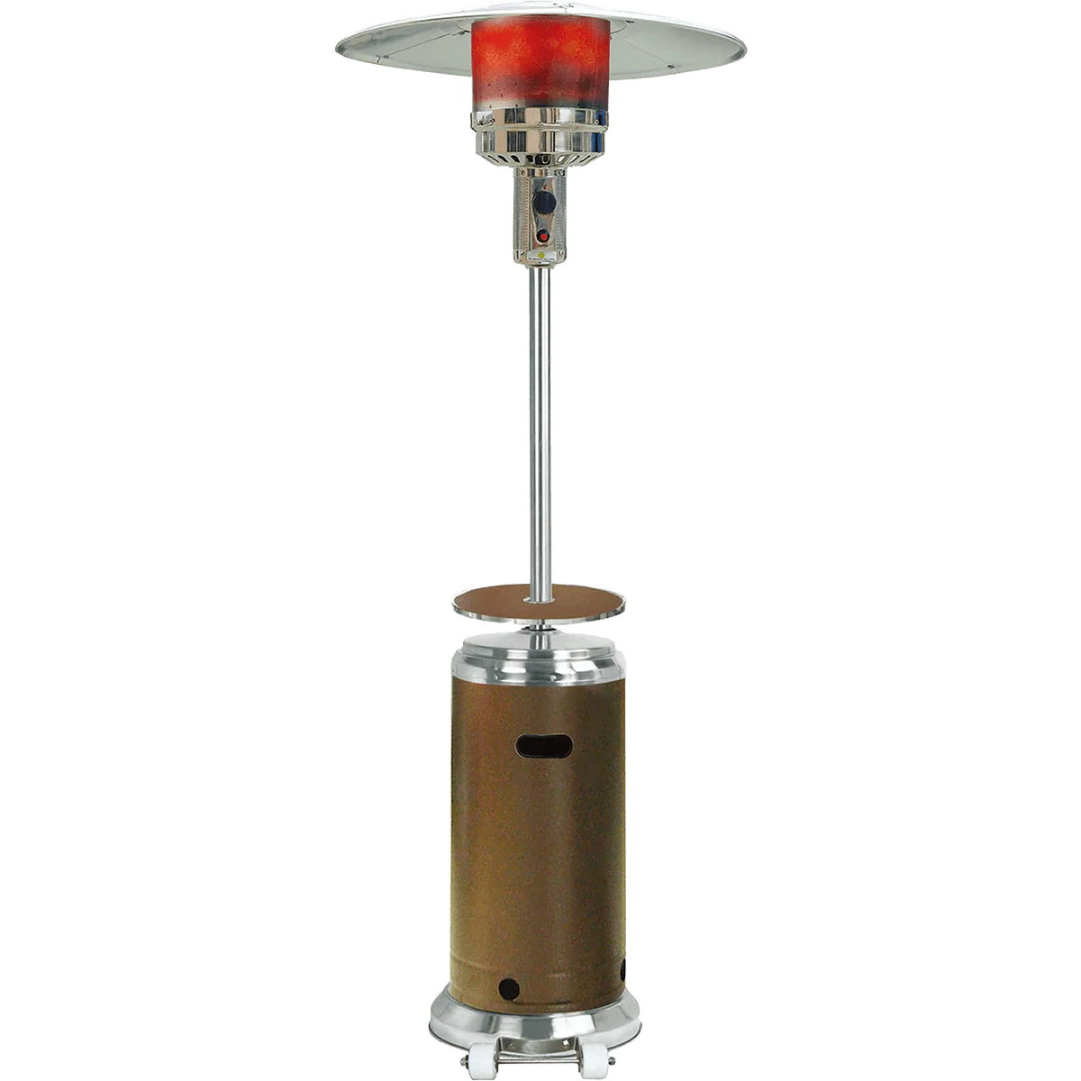 Hanover 48,000 BTU Steel Umbrella Propane Patio Heater - Bronze/Stainless Steel