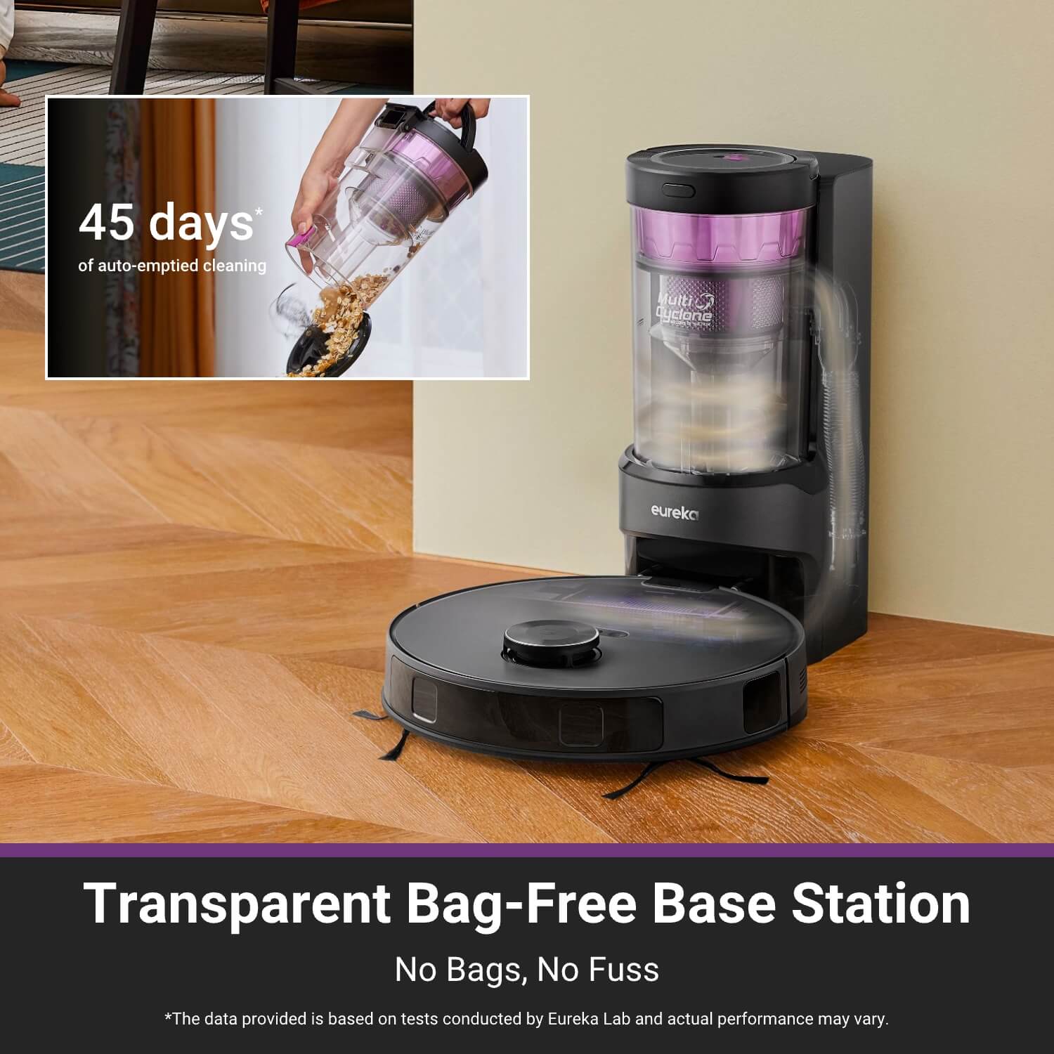 Eureka E20 Plus Robot Vacuum with Bagless Self Emptying Station