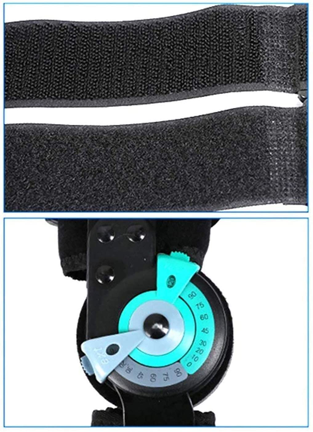 Hinged Knee Brace, Adjustable and Breathable Hinged Knee Brace with Adjustable Dials, Orthosis Stabilizer Hinged Immobilizer for Tendon Strains, Joint Pain, Injury Recovery(