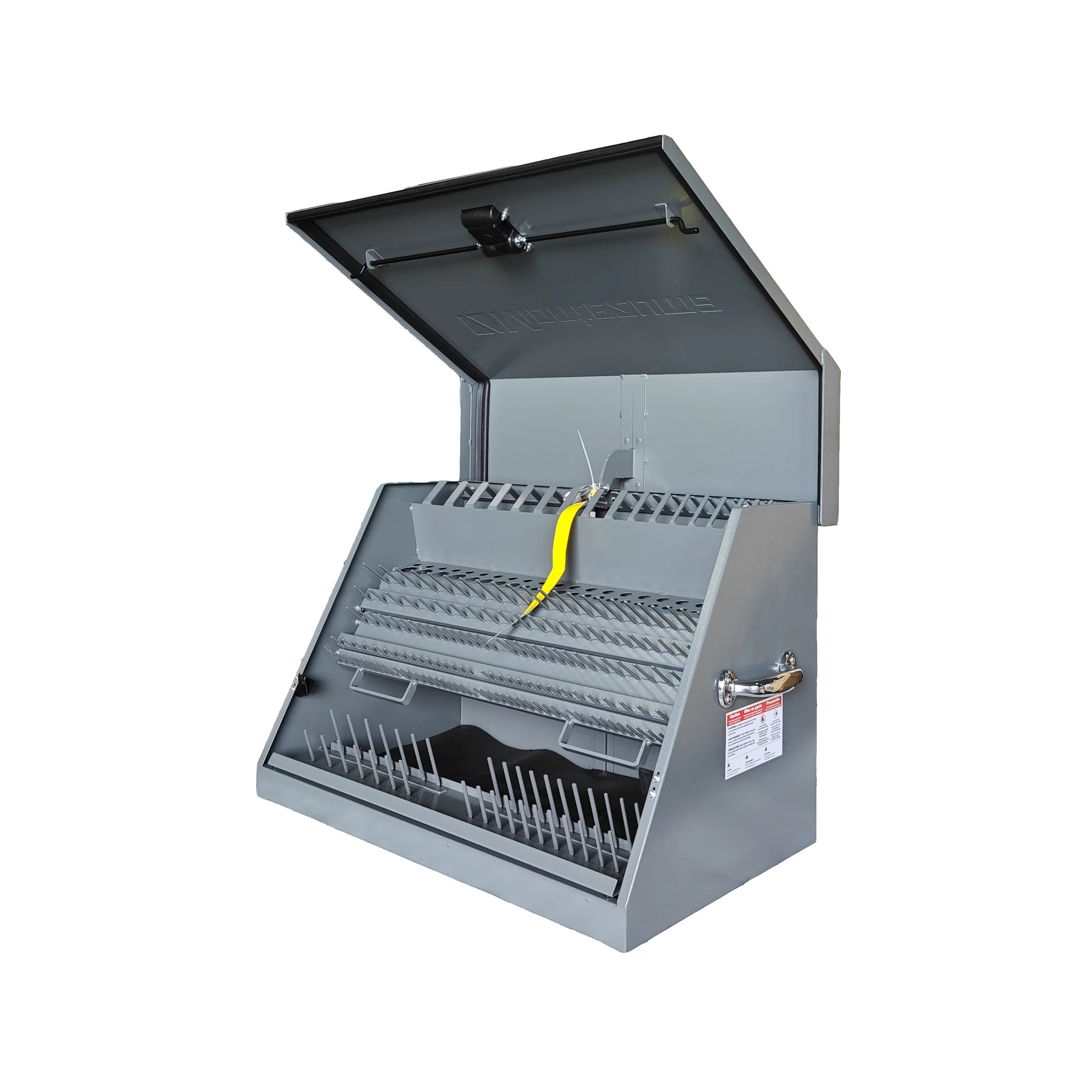 Montezuma 30x19-Inch Triangle Toolbox (Steel, Light Gray)