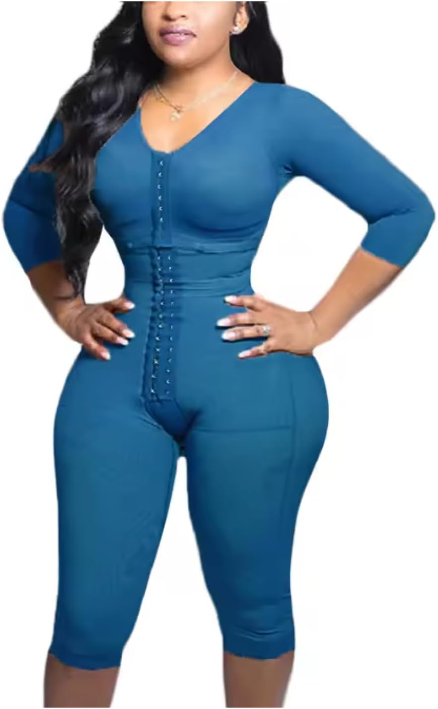 Support Arm Compression Girdle Women's Shapewear with Built in Bra Corset Slimming