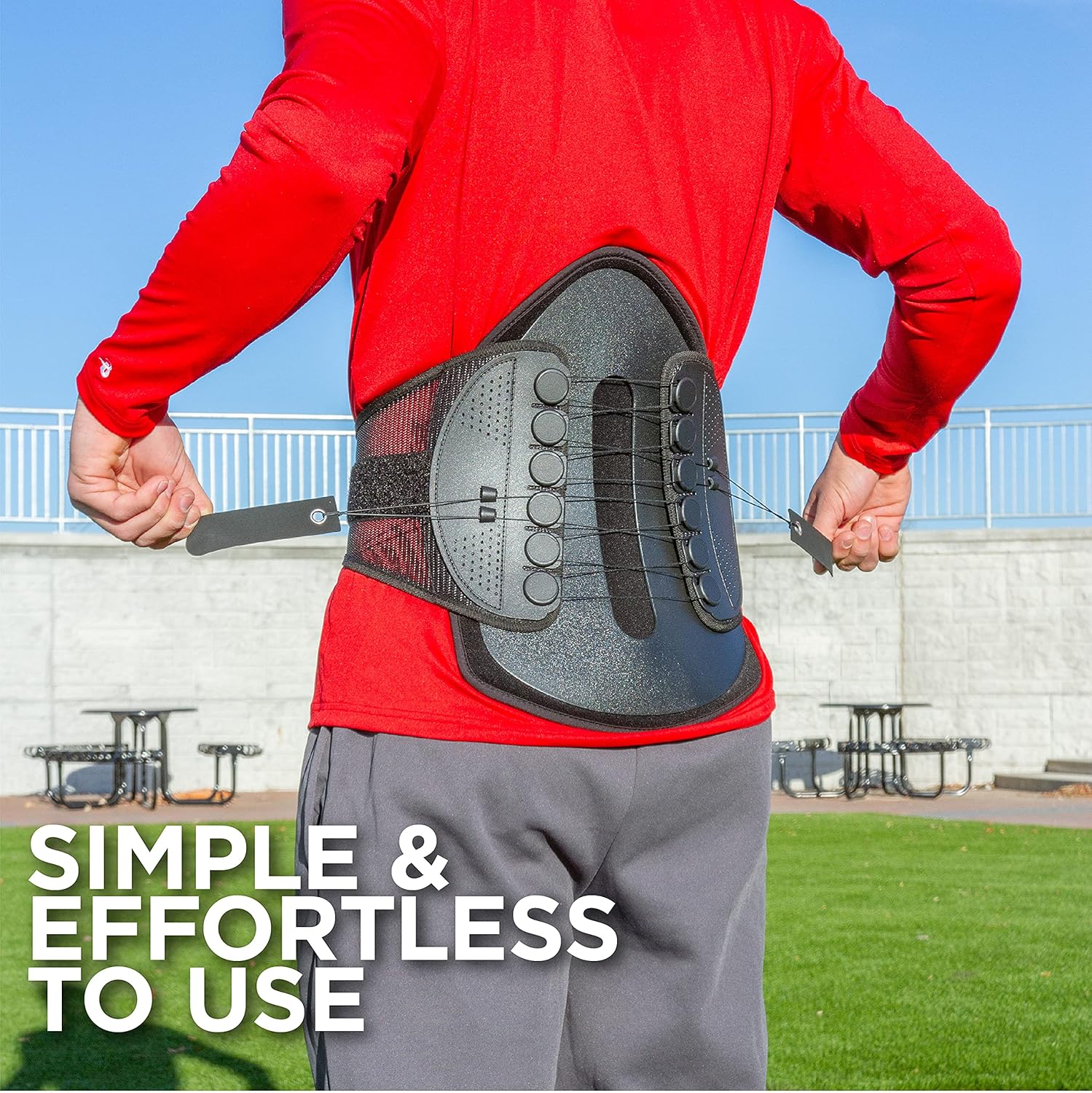 BraceAbility Lumbar Decompression Back Brace - Adjustable Semi-Rigid Lumbosacral Corset Belt for Discectomy, Laminectomy, Disc Injury, Back Muscle Spasms, Pre and Post Spine Surgery Protection (Large)