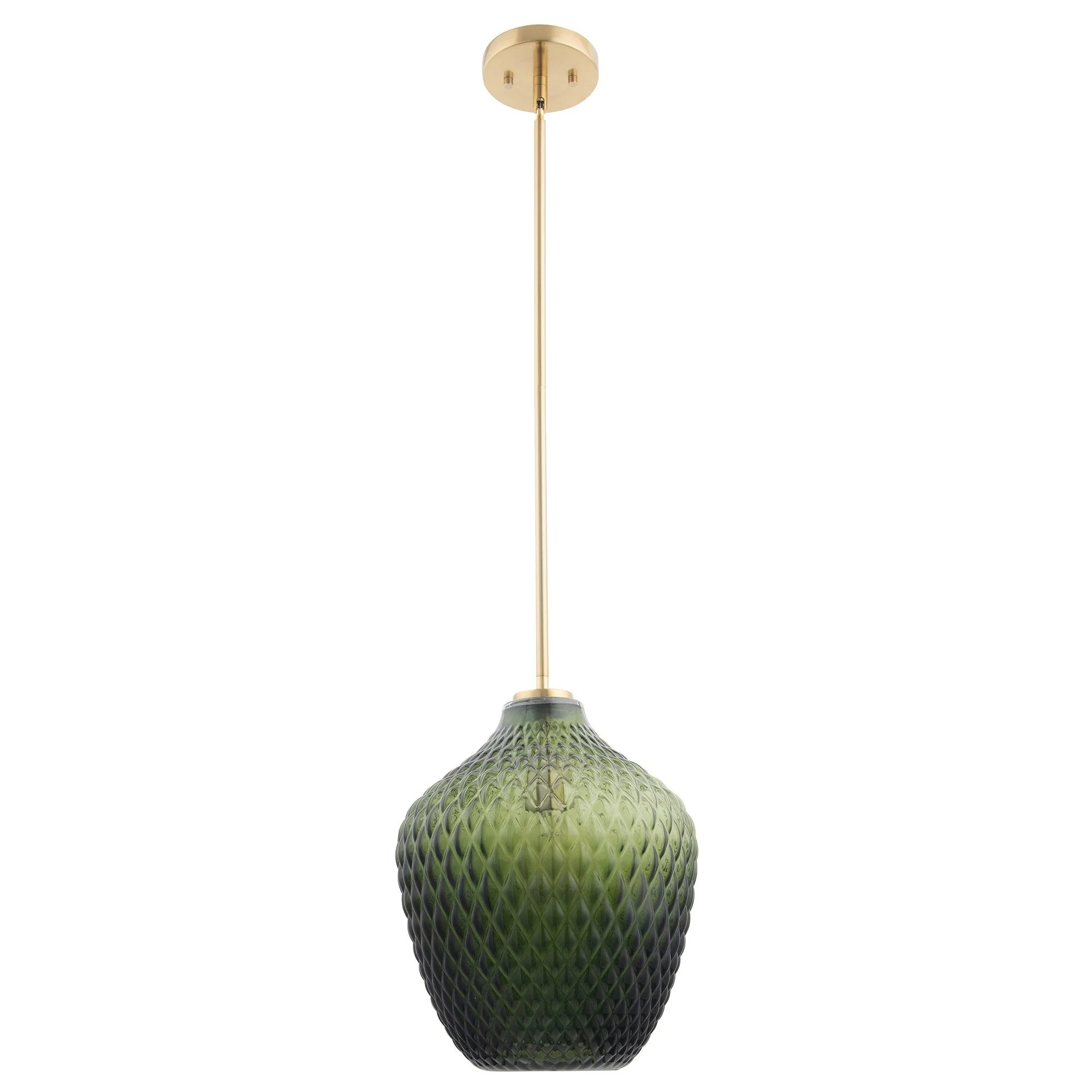 Parrot Uncle Lavine 1-light Olive Handblown Glass Mini Island Pendant Light (LA101GR)