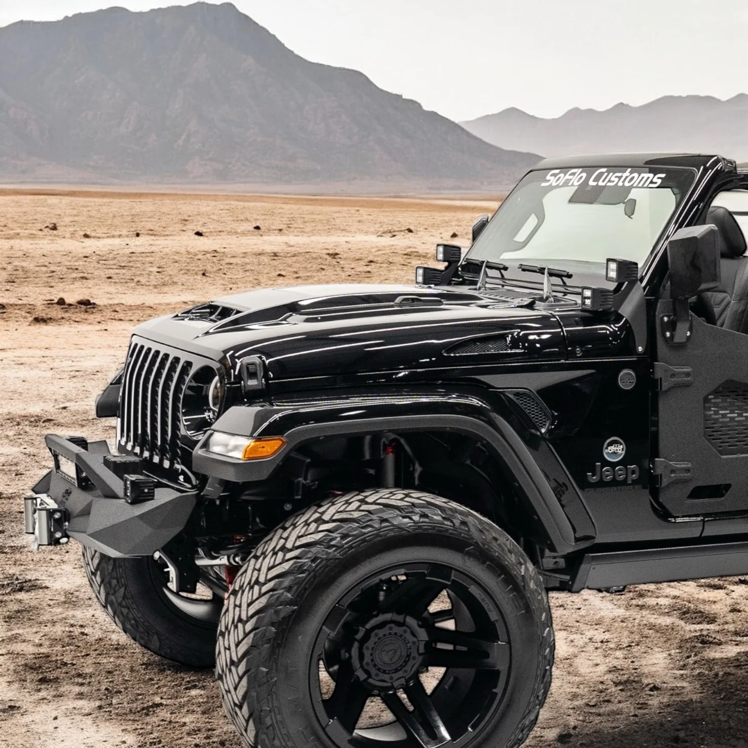 Jeep Wrangler SoFlo Custom Hood with Clear Insert 2018-2026