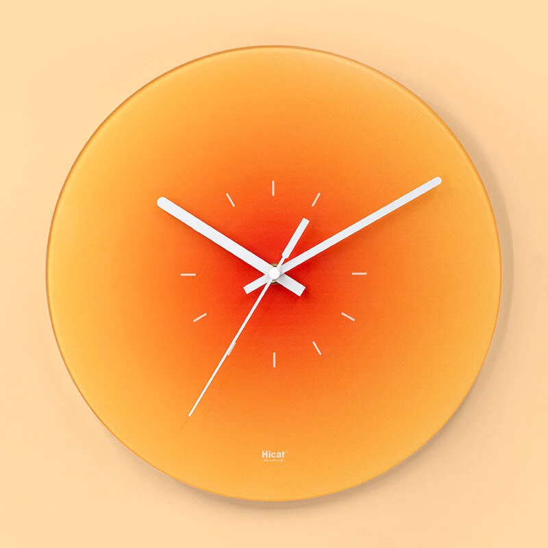 Gradient Glass Minimalist Wall Clock