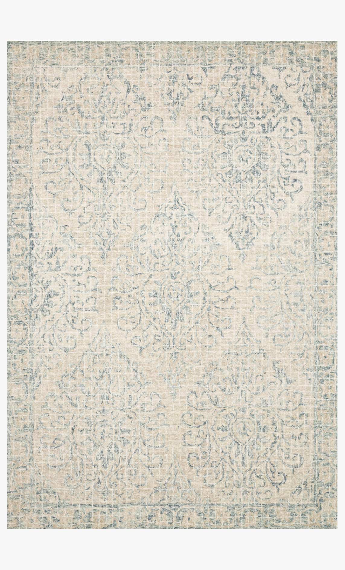 Loloi Tatum Collection - Transitional Hooked Rug in Natural & Sky (TW-05)