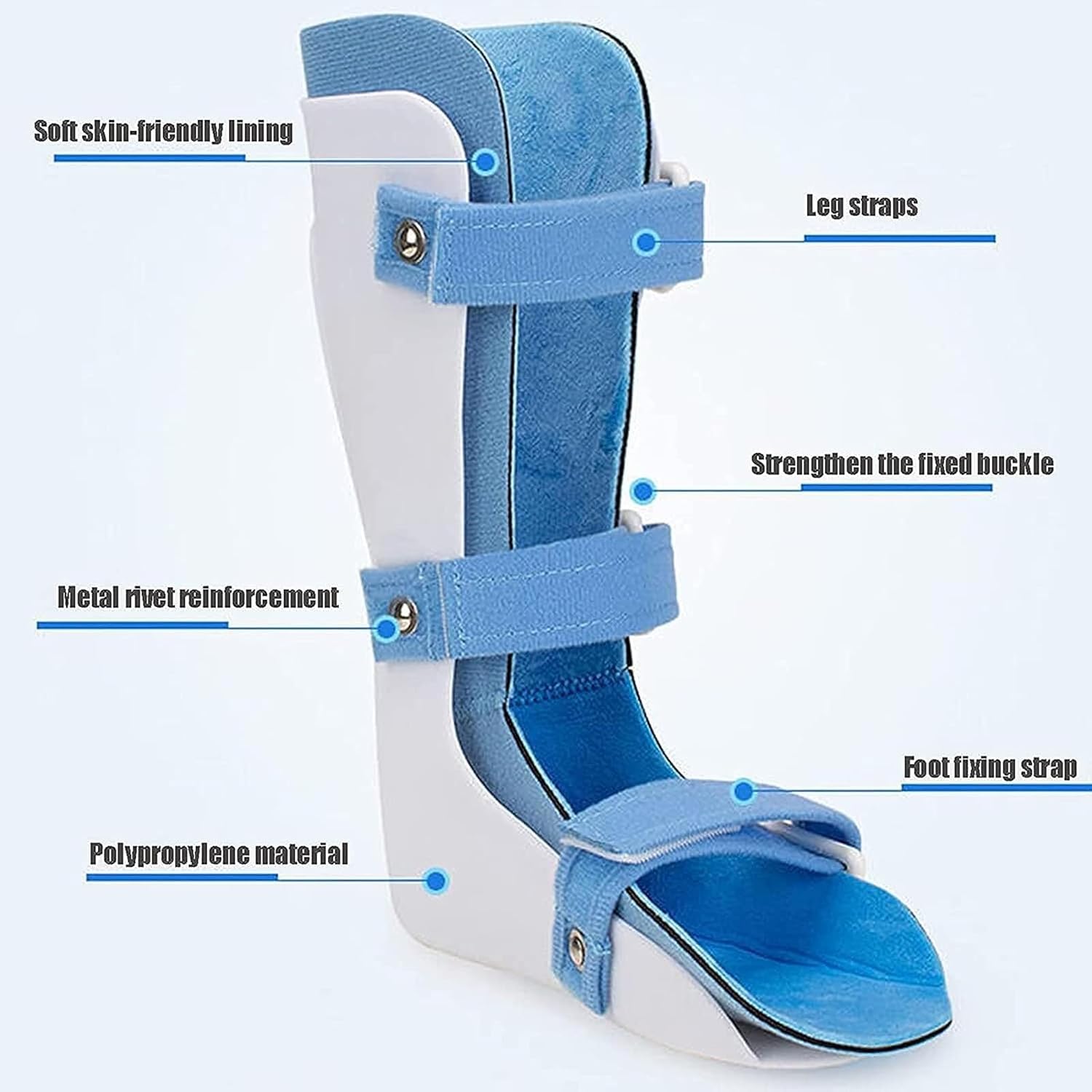 ERNZI Kids Drop Foot Splint Othopedic Ankle, Foot Brace Night Splint Support ​For Ankle Sprain Fracture Fixation Brace for Varus Correction Foot Support,Left,M (C : Right, S : Large)