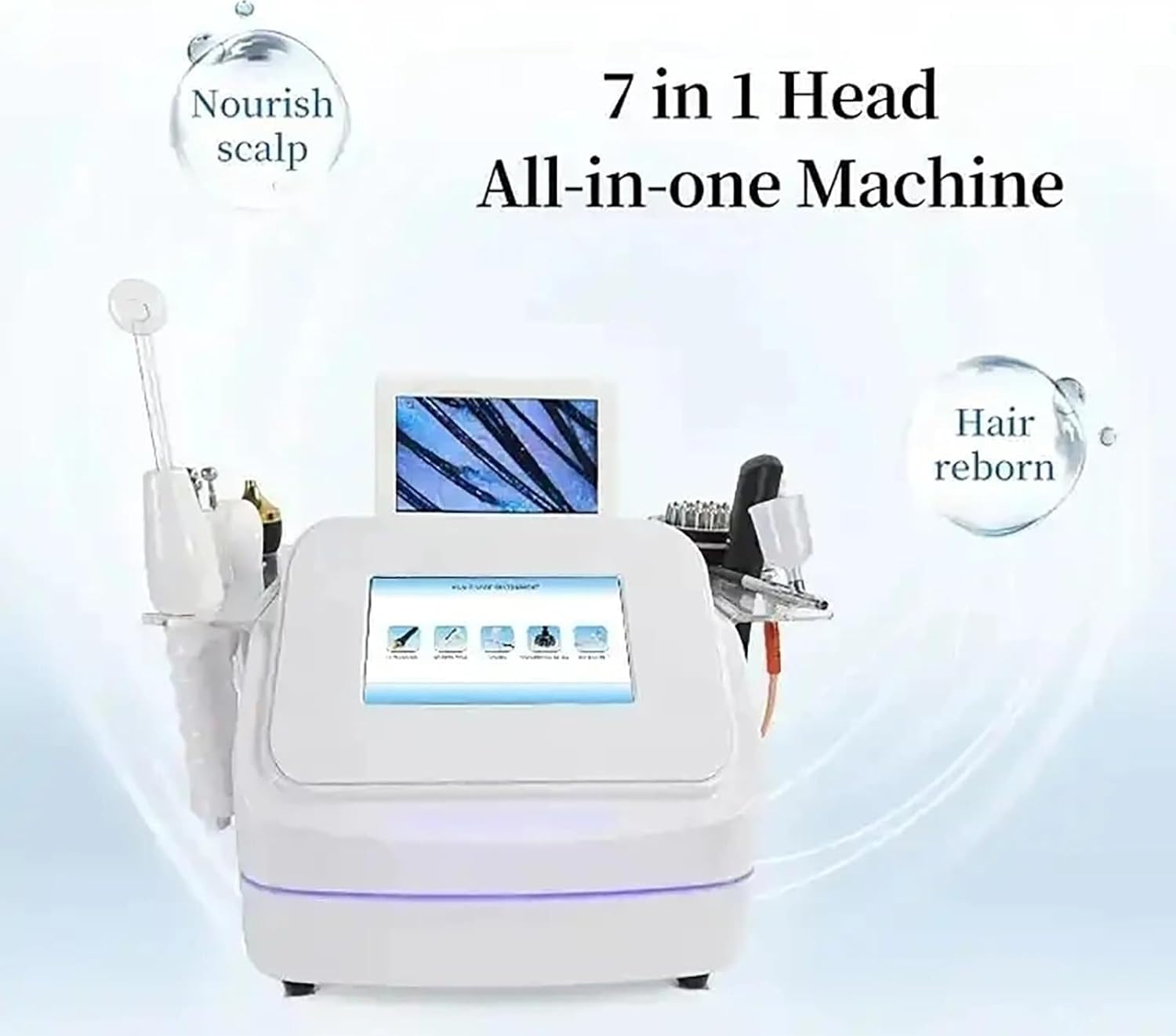 Skin Diagnosis Hair Analyzer, Digital Microscope Scalp Hair Follicle Detector, Freeze Frame Storage, Meridian Dredging and deep Massage, LCD Screen, Suitable for Home use, Salon spa