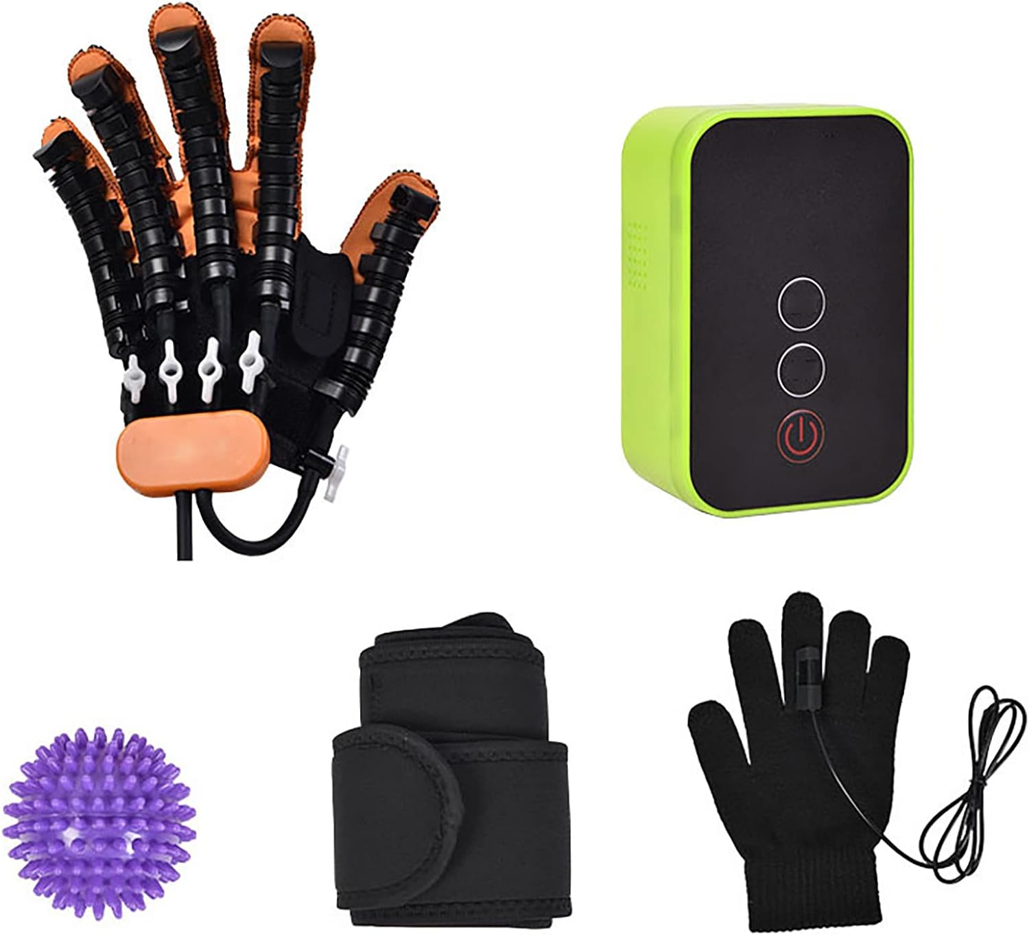 Self-Training Rehabilitation Robot Gloves, Stroke Hand Splint Assistive Training Equipment, Help Hand Finger Function Recovery Finger Straightening(Size:M Code,Color:Right 3)