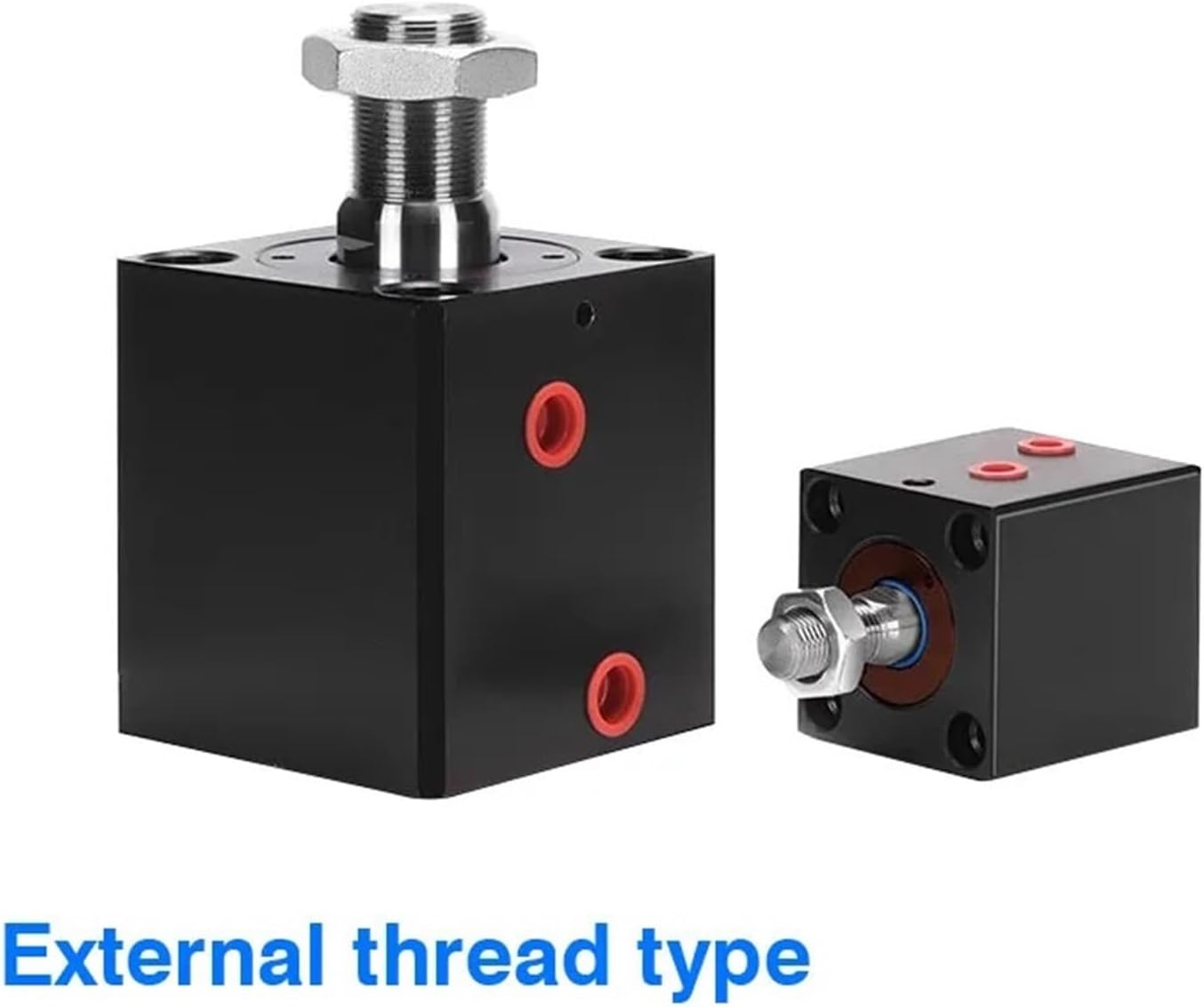 CX-SD20-125-B Thin Square Thread Hydraulic Cylinder, Compact Mold Ejection Cylinder for High Temperature 1pcs(CX-SD80,Stroke 80mm -B)