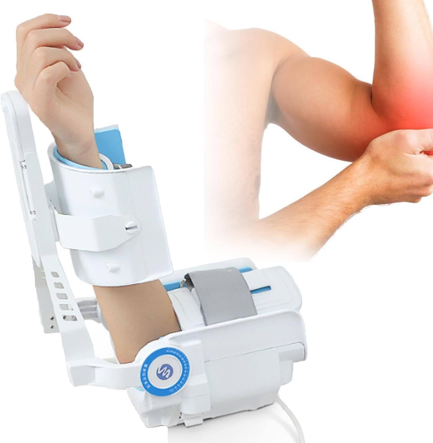 Electric Elbow Joint Rehabilitation Device, Wireless Intelligent Key Control, Hinged Elbow Brace Arm Exerciser, for Stroke Hemiplegia Patients