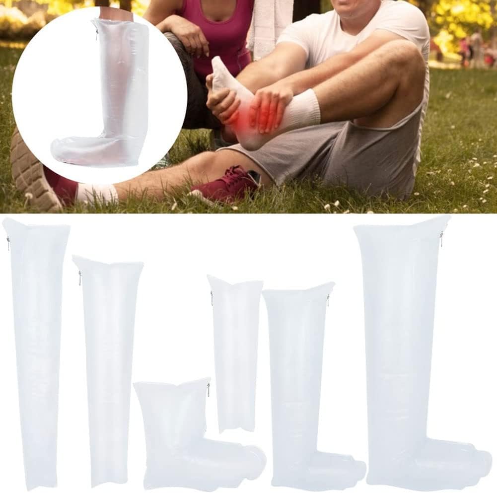 Inflatable Plastic Splint, 6pcs First Aid Air Splint Kits, with Hand/Wrist, Elbow/Half Arm, Full Arm, Foot/Ankle, Half Leg, Full Leg for Home Outdoor Emergency Use