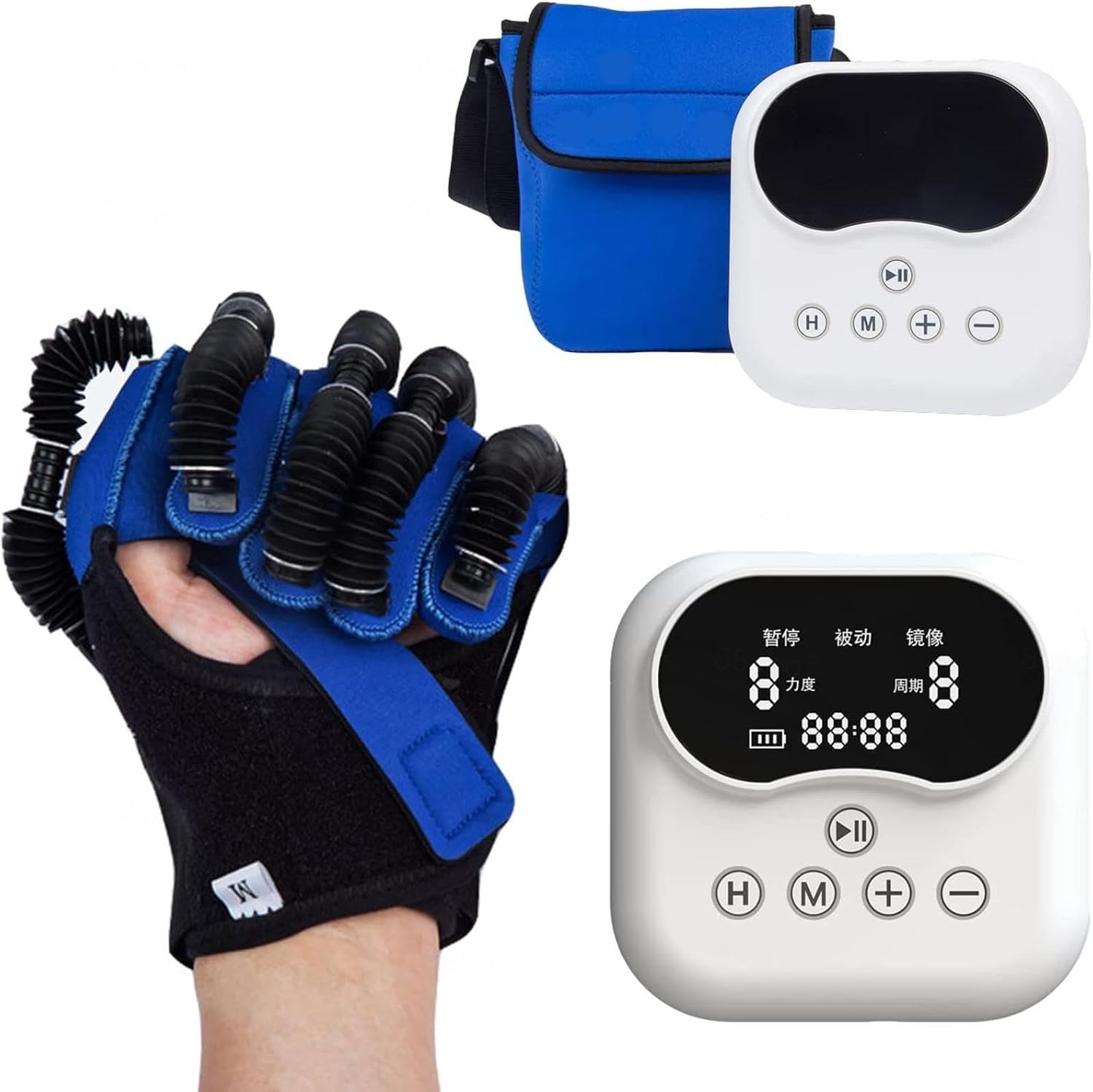 Robot Glove Hand Training Rehabilitation Hand Strengthener Finger Orthosis for Stroke Hemiplegia Hand Function Recovery,Left-L