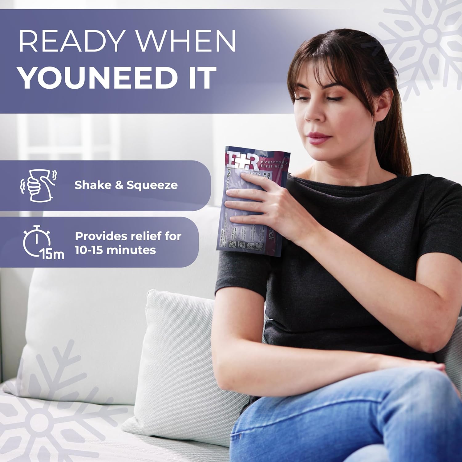 Ever Ready First Aid Disposable Cold Compress Therapy Instant Ice Pack for Injuries 4.5