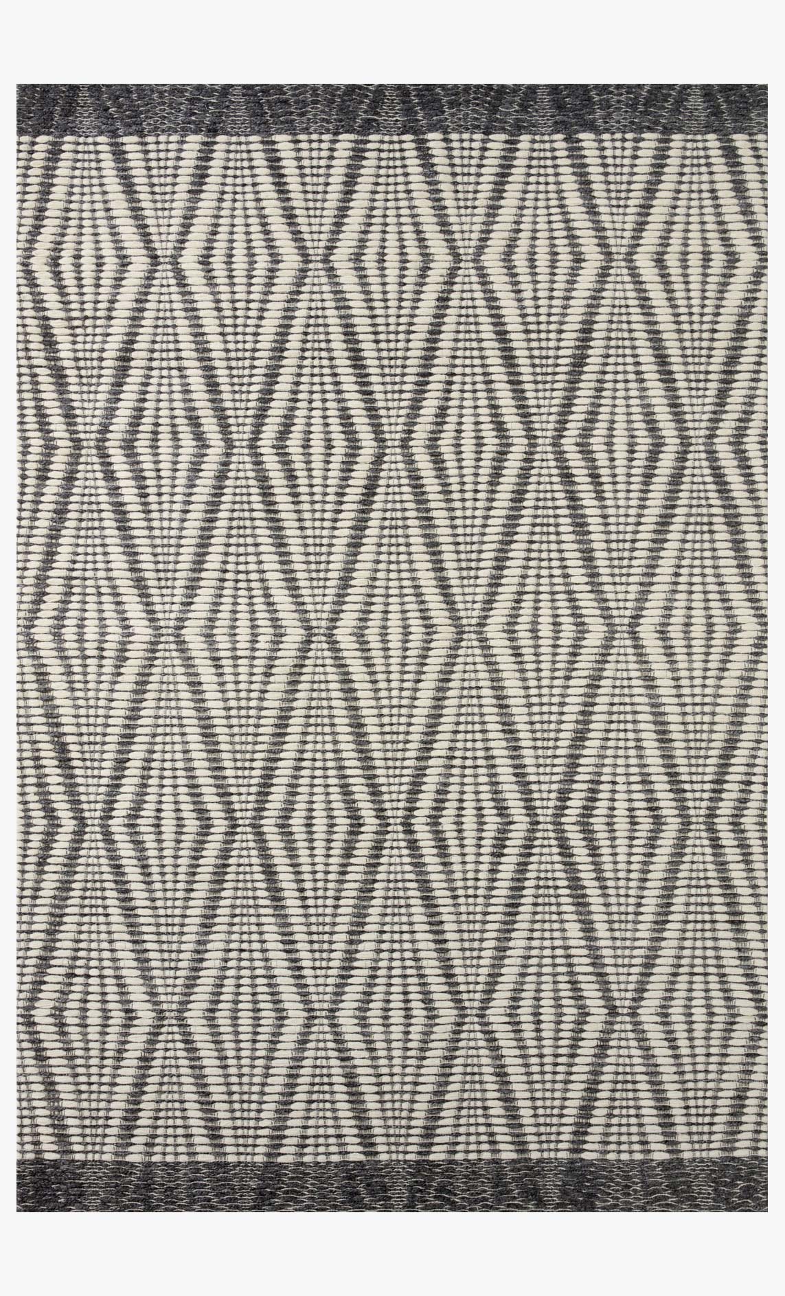 Loloi Kenzie Collection - Contemporary Hand Woven Rug in Ivory & Charcoal (KNZ-01)