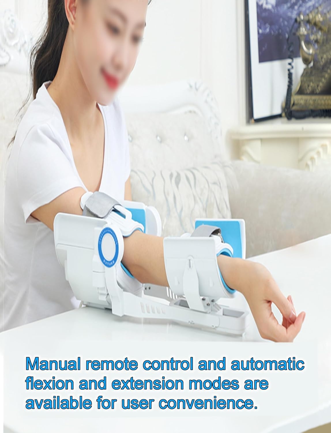 Elbow Joint Rehabilitation Device,Elbow Brace Arm Exerciser, 3-Speed Adjustable, 2 Modes, -5°~150° Full-Angle Exercise, for Stroke, Hemiplegia, arm Stiffness, Weakness