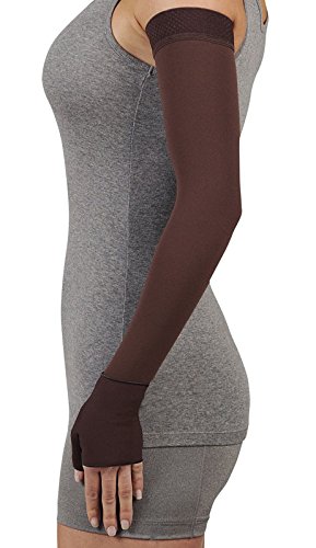 Juzo Soft 2001 Armsleeve 20-30mmHg - Silicone Band (Chocolate-Regular-5 (V)-Max)