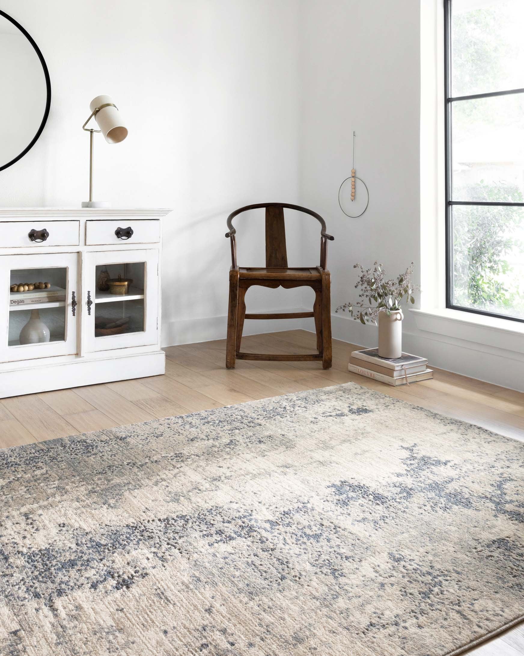 Loloi II Teagan Collection - - Power Loomed Rug in Natural & Denim (TEA-07)
